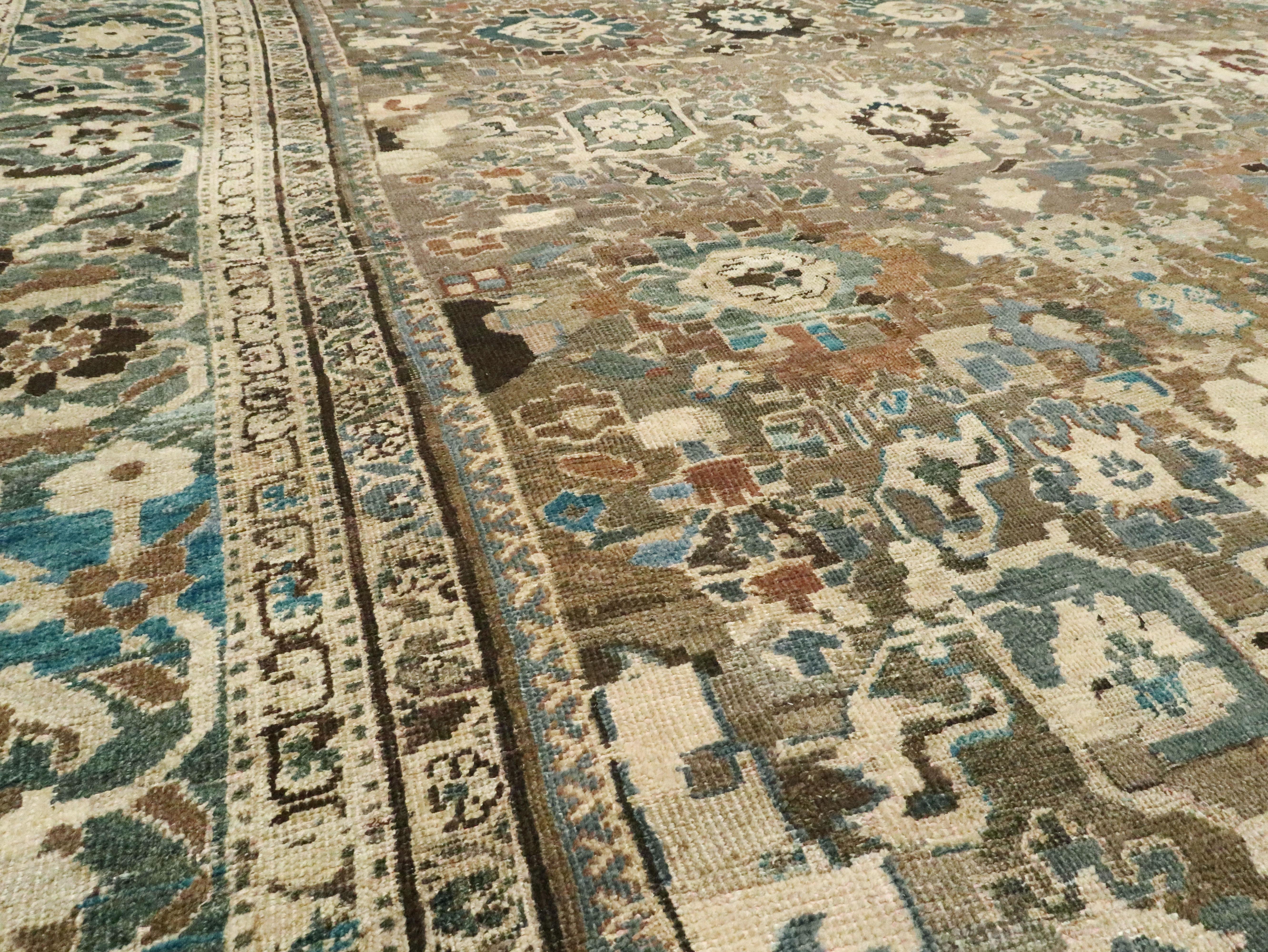 20th Century Antique Persian Mahal Carpet