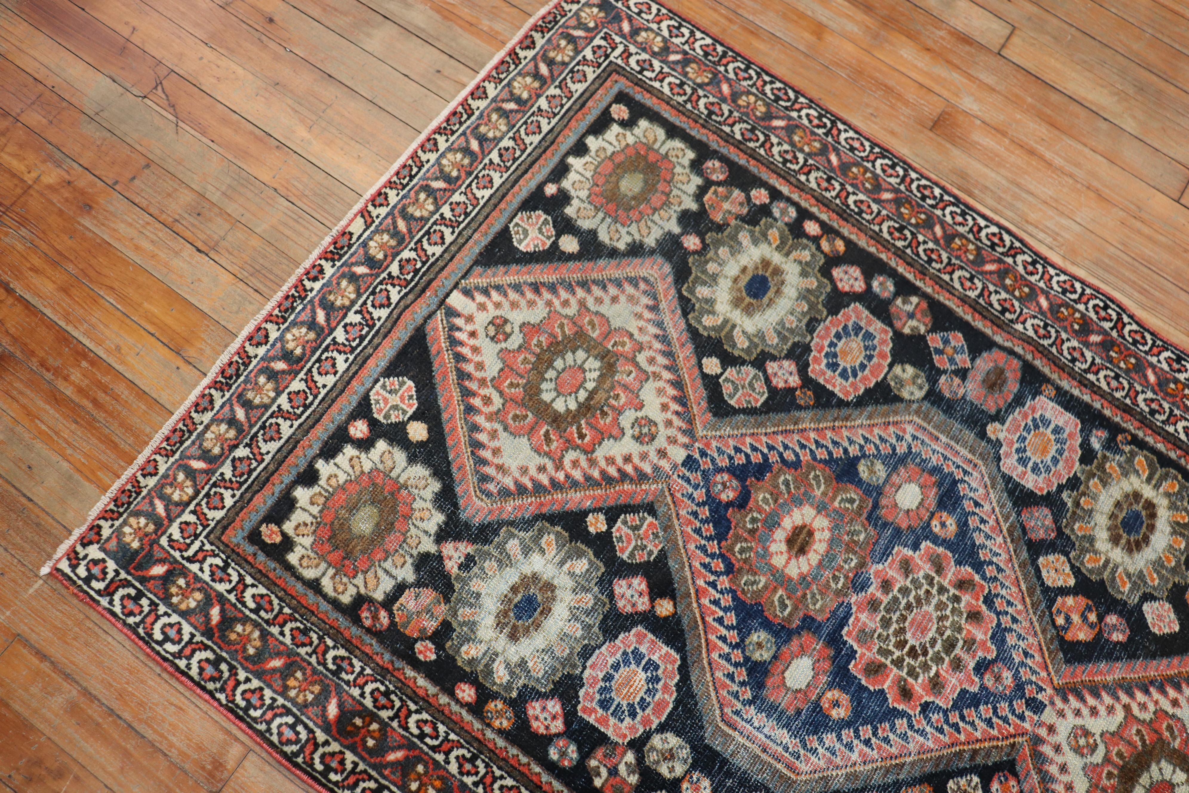 20th Century Antique Persian Mahal Carpet For Sale