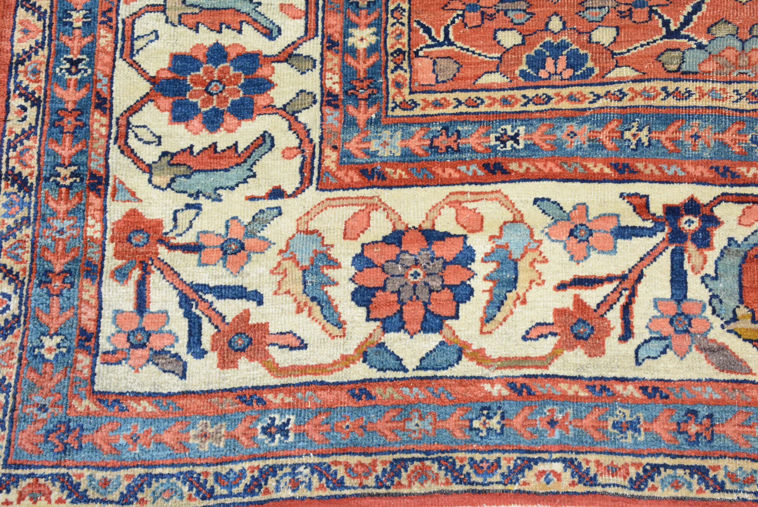 Woven Antique Persian Mahal Carpet  For Sale