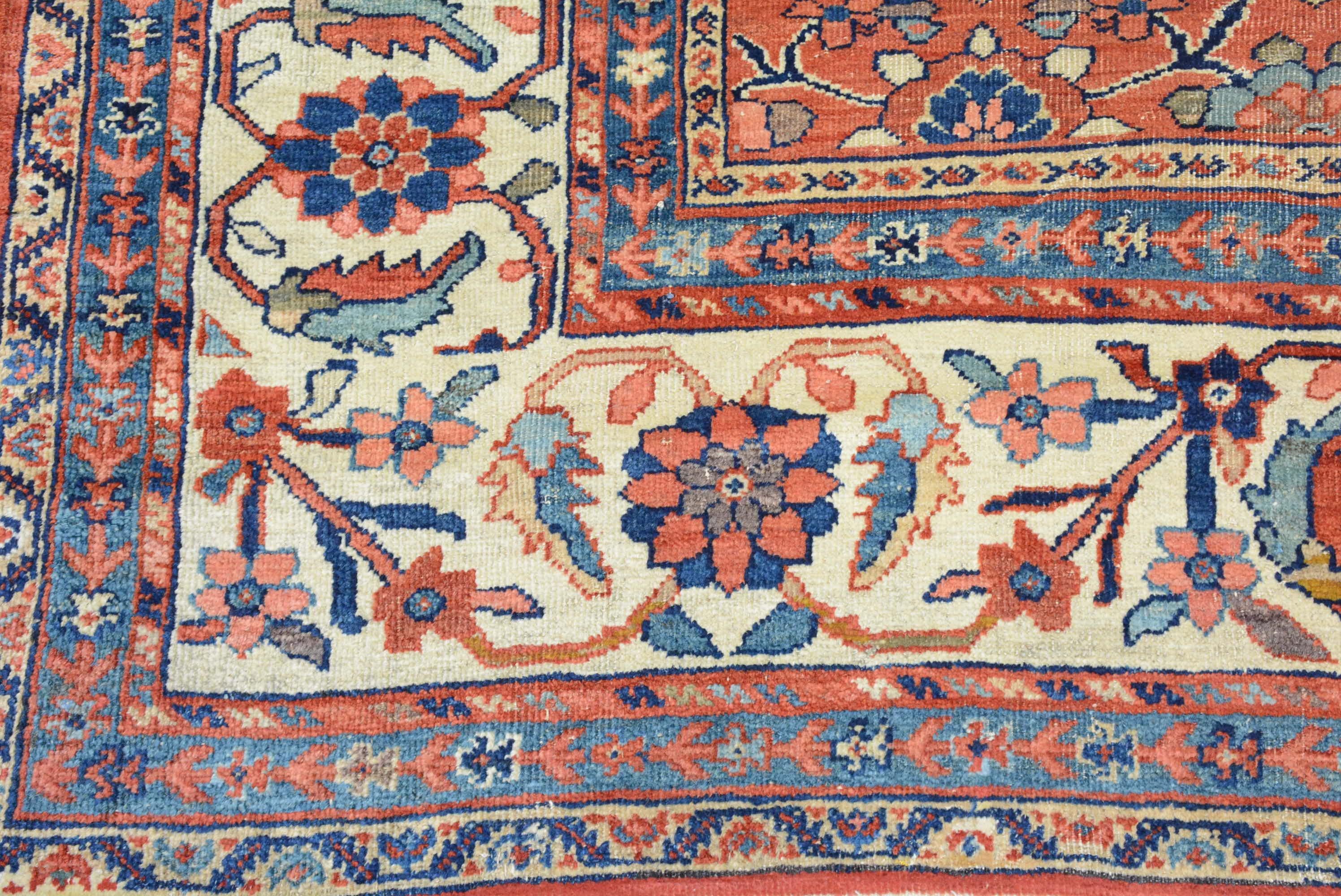 Woven Antique Persian Mahal Carpet For Sale