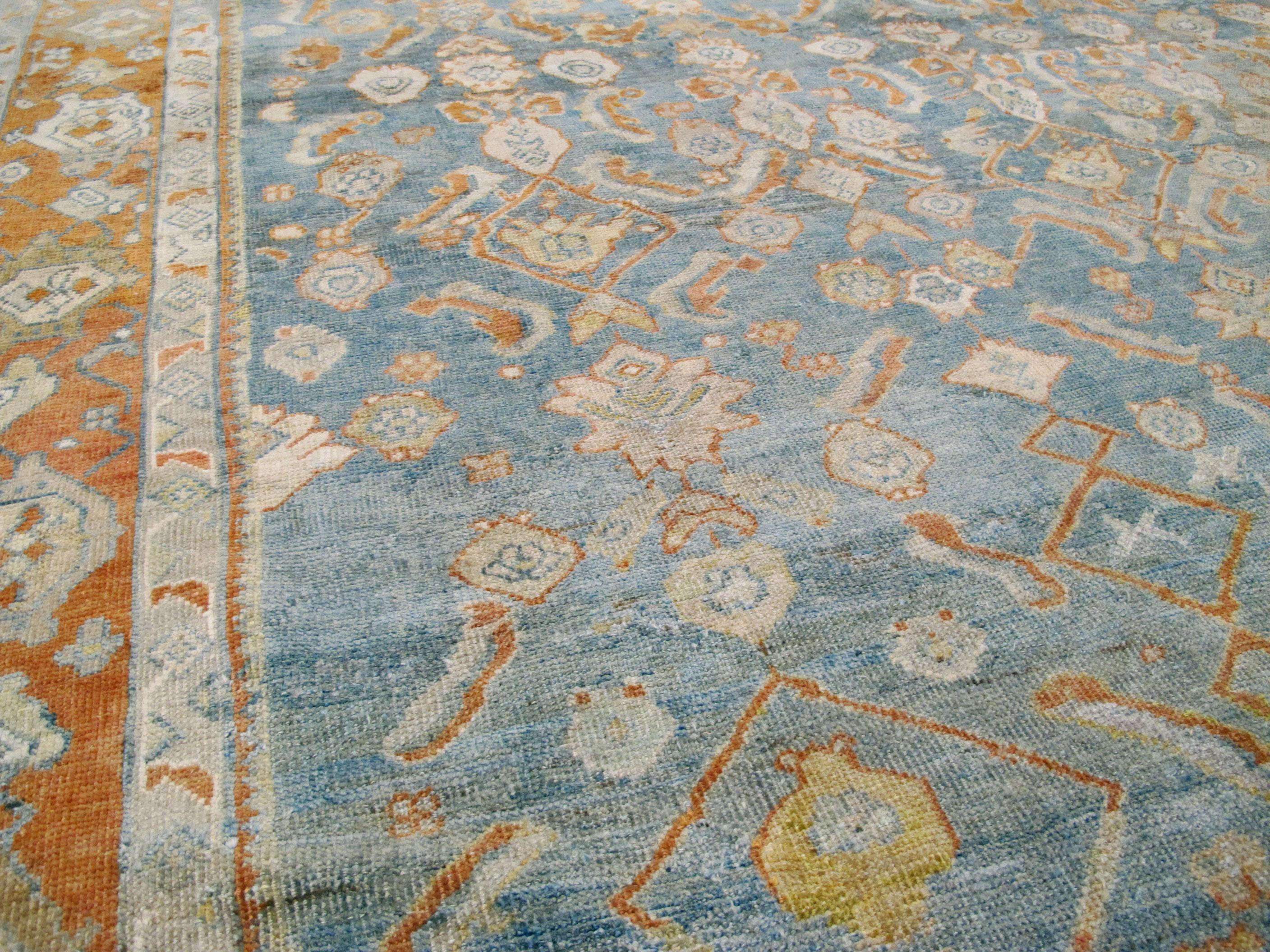 Wool Antique Persian Mahal Carpet