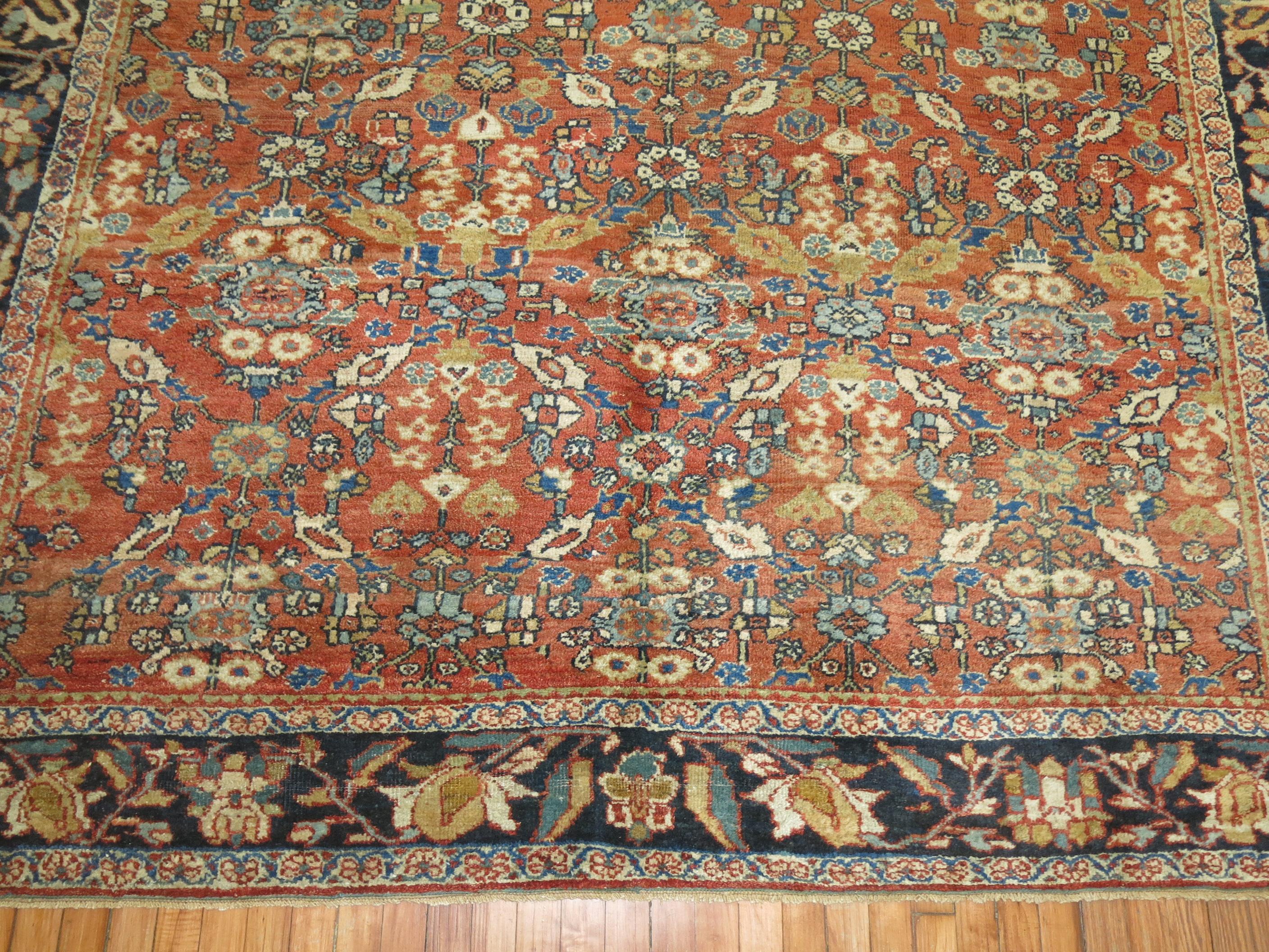 20th Century Antique Persian Mahal Carpet