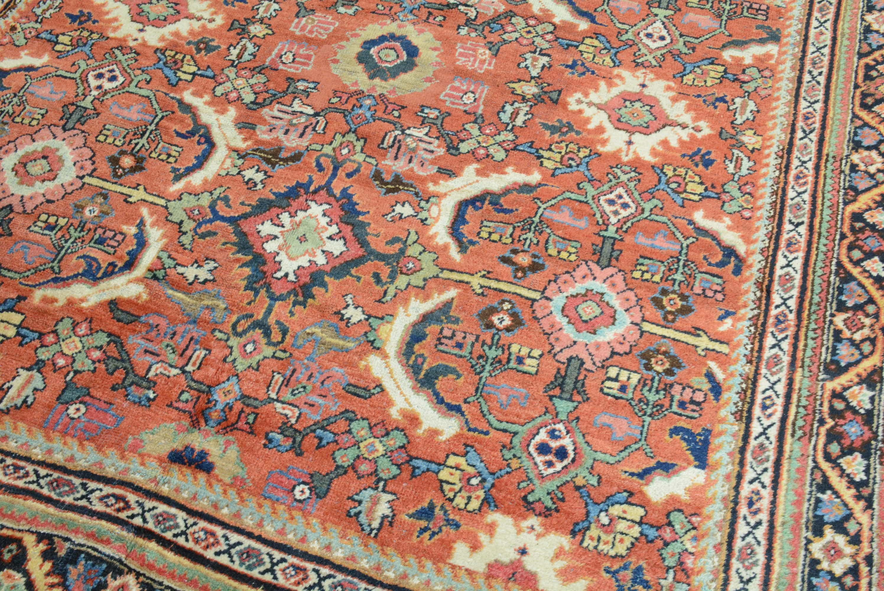 Antiker persischer Mahal-Teppich (Wolle) im Angebot