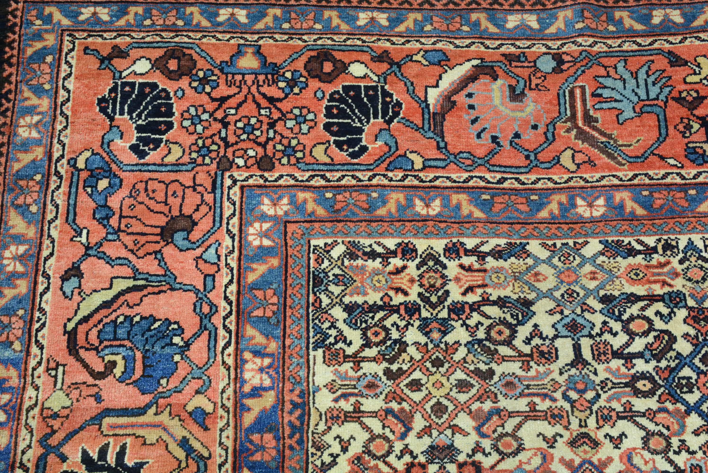 Antiker persischer Mahal-Teppich (Wolle) im Angebot