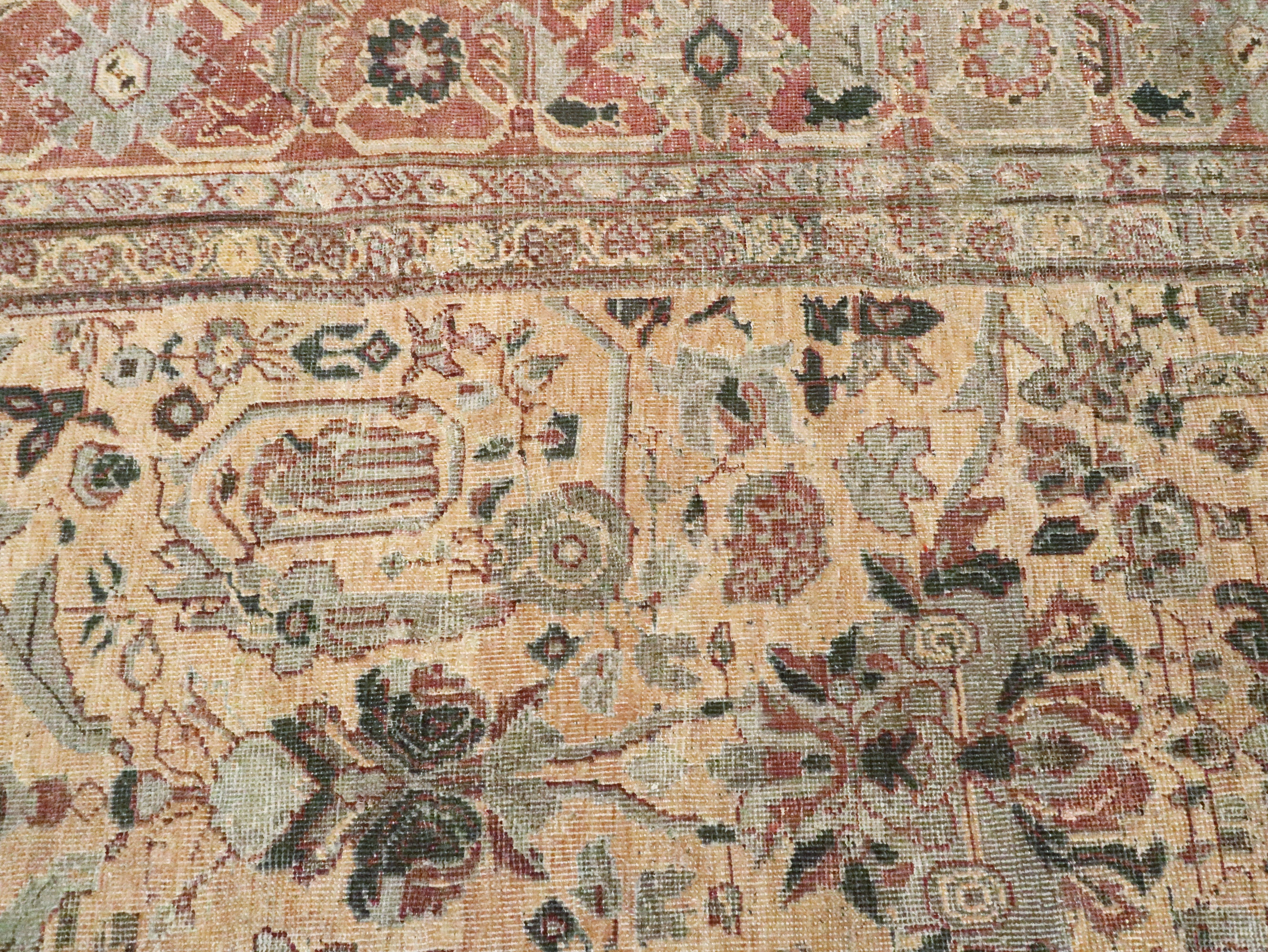Antiker persischer Mahal-Teppich im Angebot 1