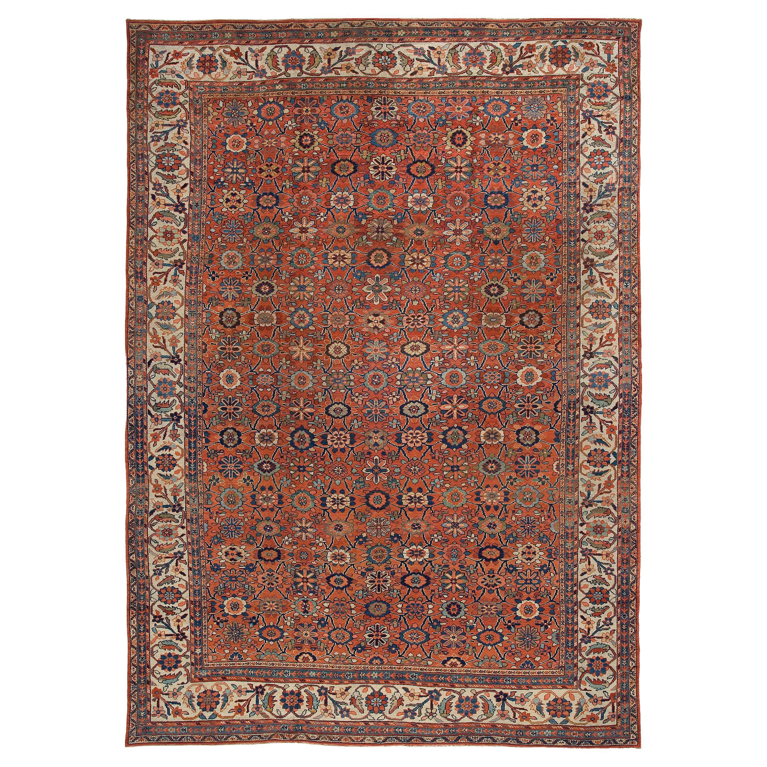 Antique Persian Mahal Carpet  For Sale