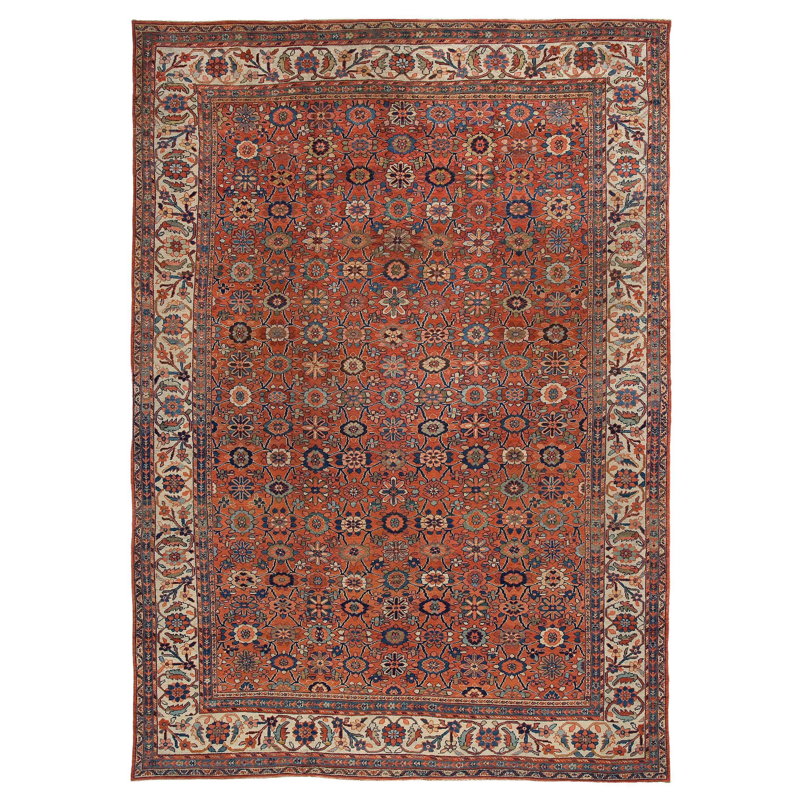 Antique Persian Mahal Carpet For Sale
