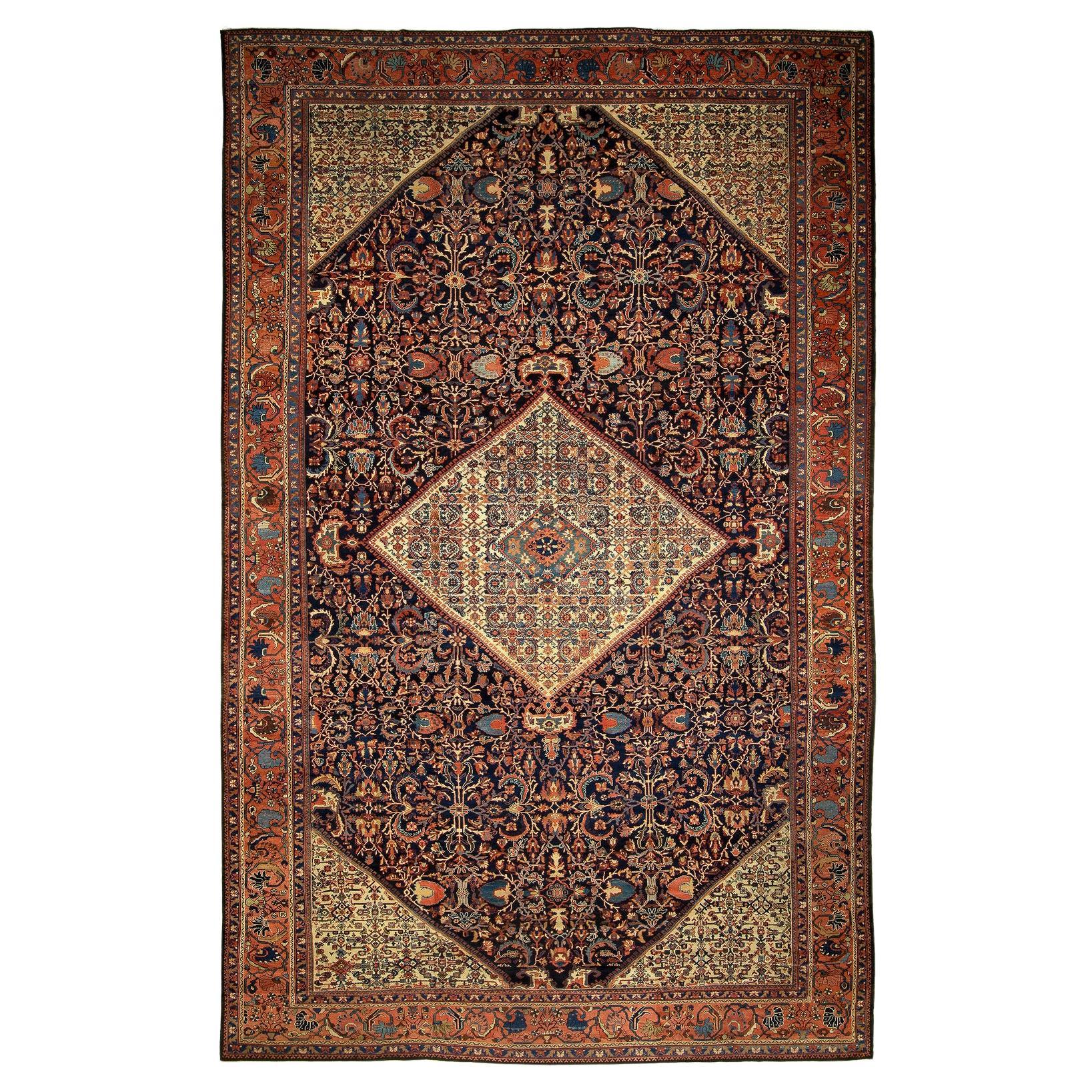 Antique Persian Mahal Carpet