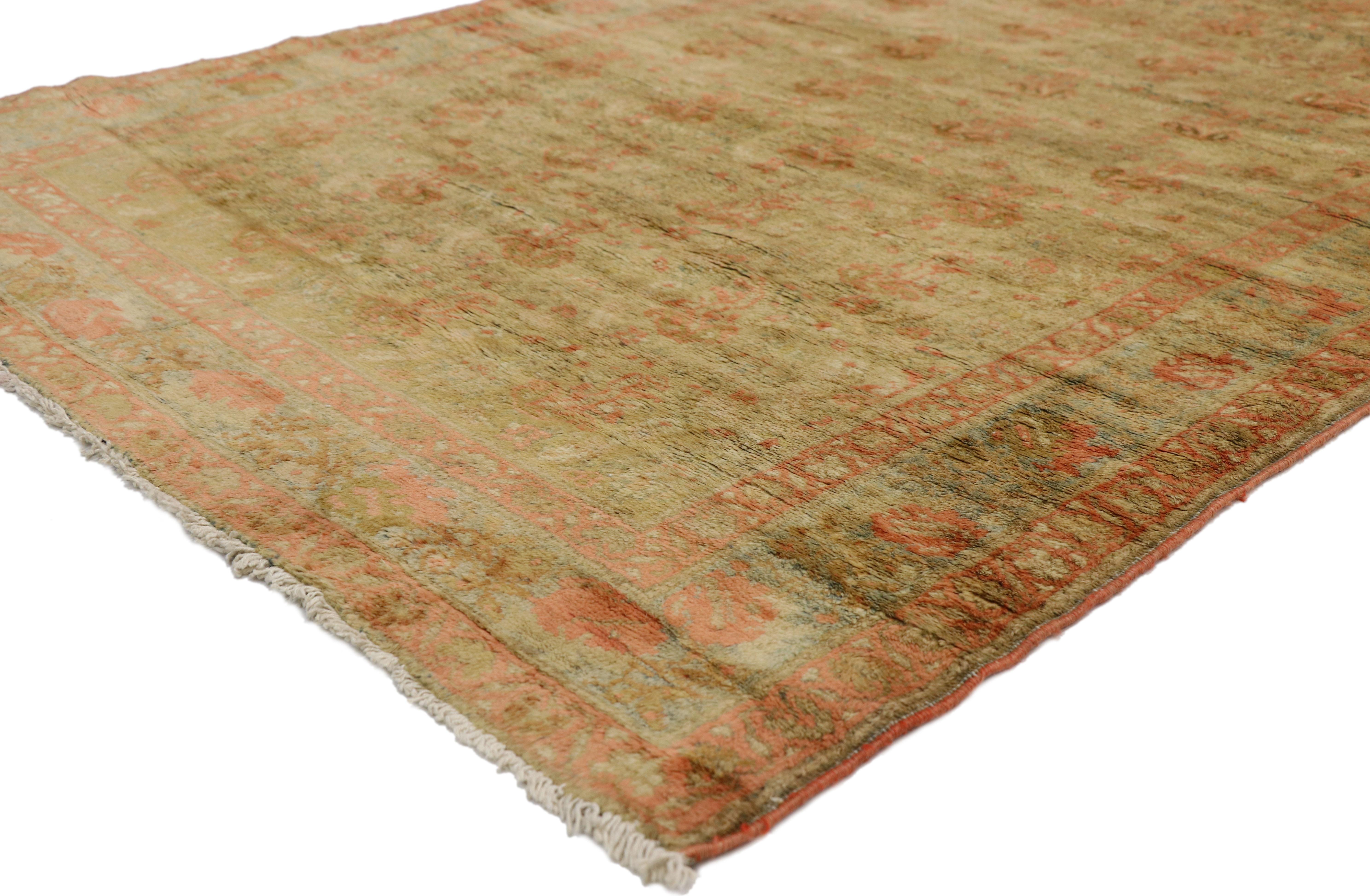 76571 Extra-Long Antique Persian Mahal Rug, 03'09 x 28'04. Persian Mahal carpet runners are a type of rug crafted in the Mahallat region of central Northwestern Iran, inheriting the distinguished characteristics of Persian Mahal rugs. These runners