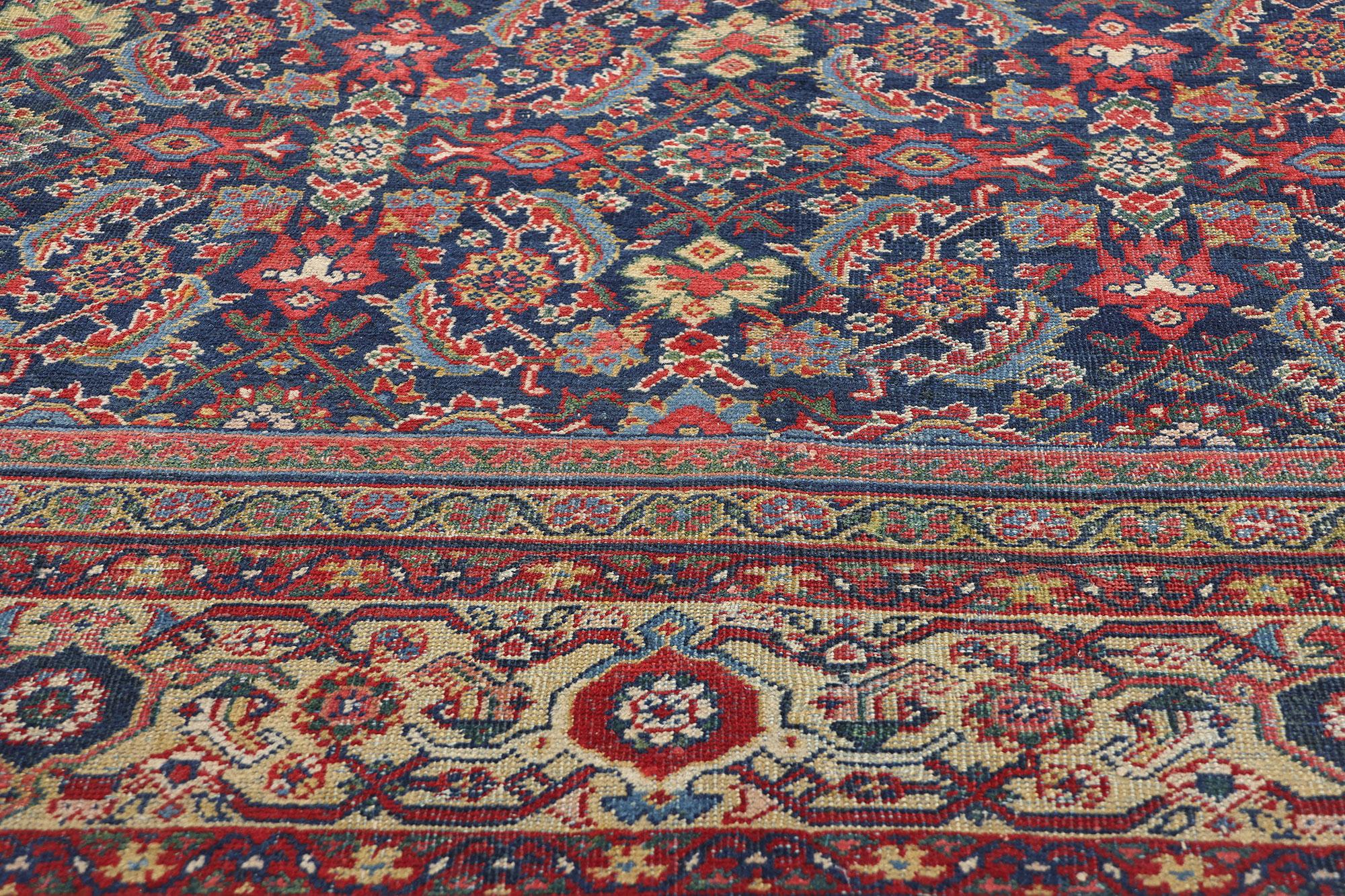 Noué à la main Tapis persan ancien de style traditionnel en vente
