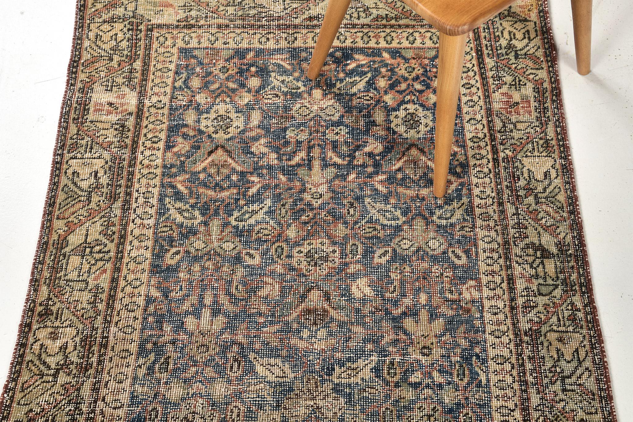 Hand-Knotted Antique Persian Mahal Farahan 30012 For Sale