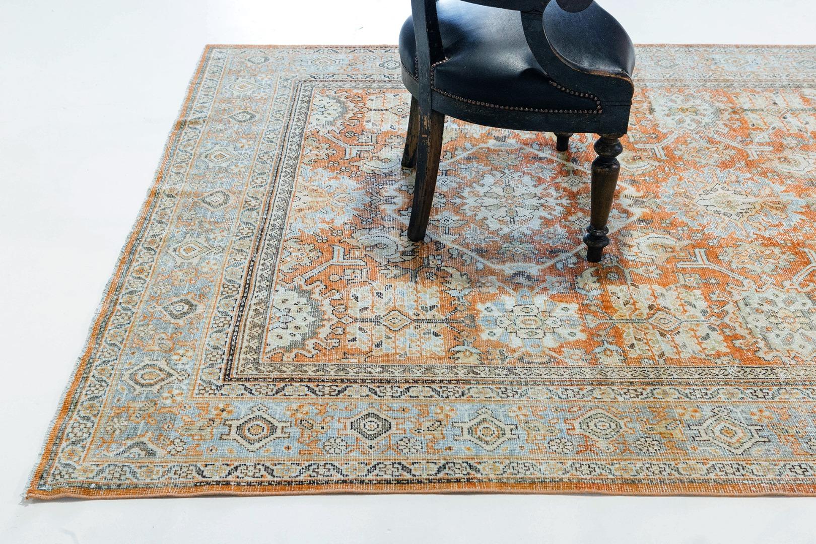 Hand-Knotted Antique Persian Mahal For Sale