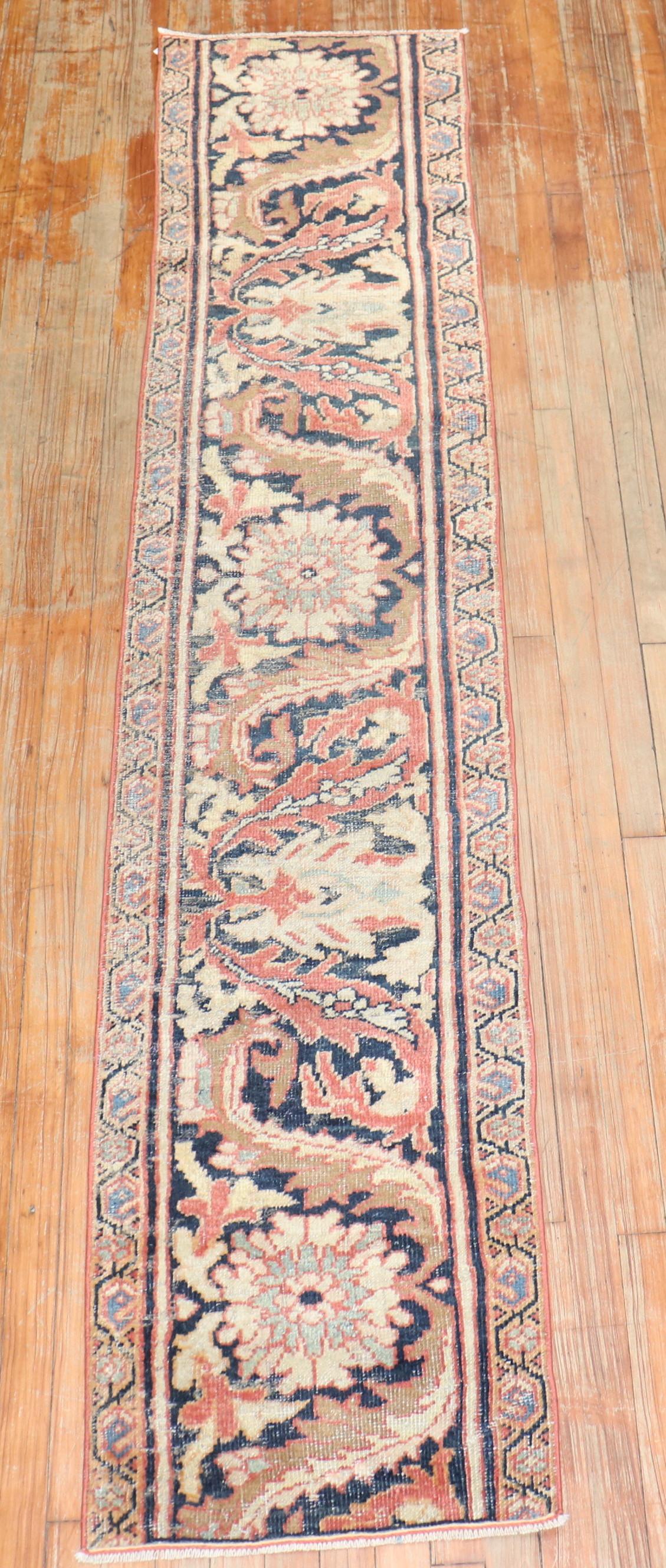 Antique Persian Mahal Fragment Runner For Sale 2