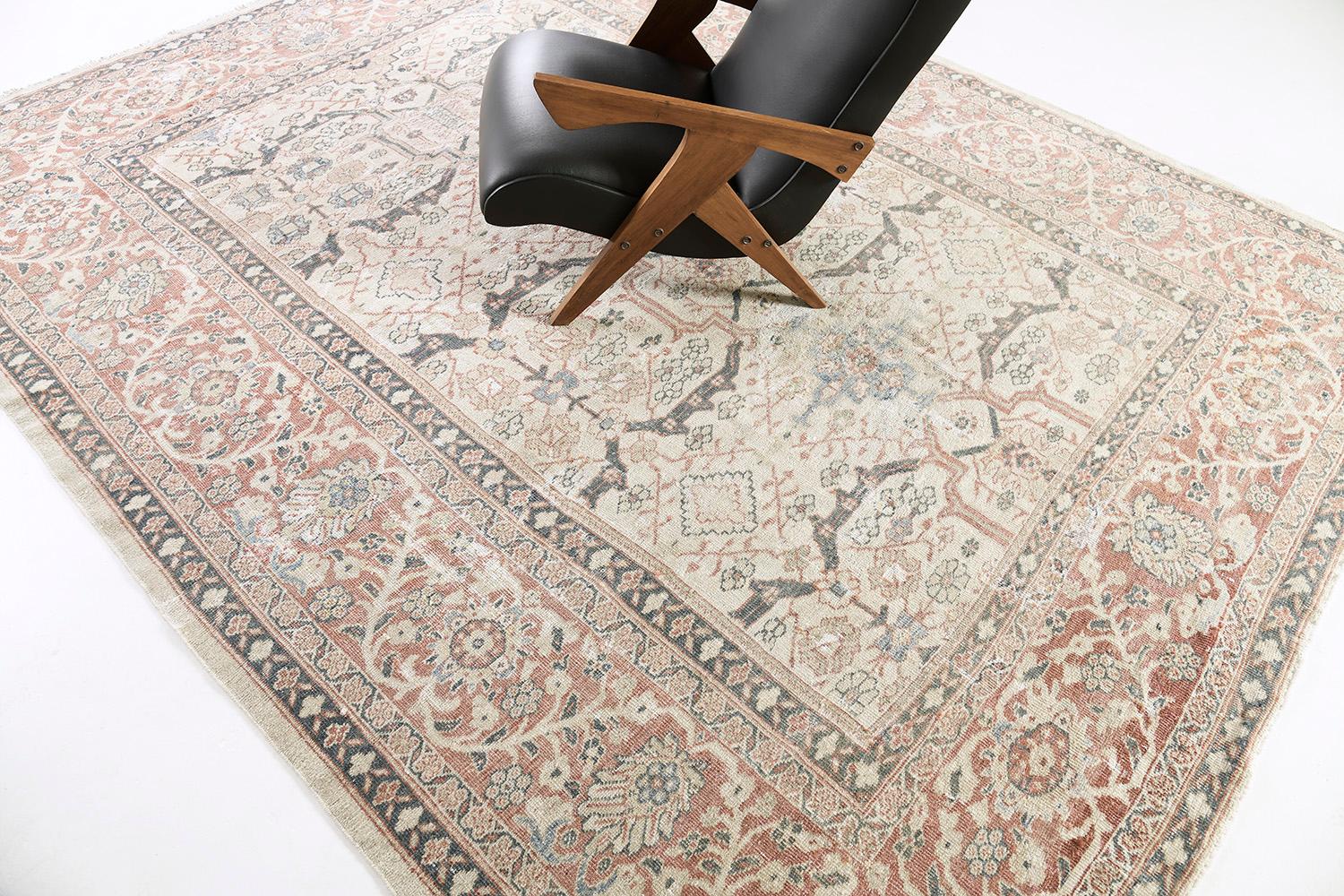 Antiker persischer Mahal aus Mehraban (Handgeknüpft) im Angebot