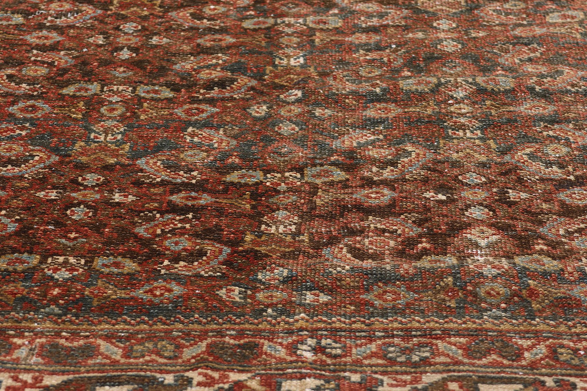 Annodato a mano Tappeto persiano Mahal del 1920 con stile moderno in vendita