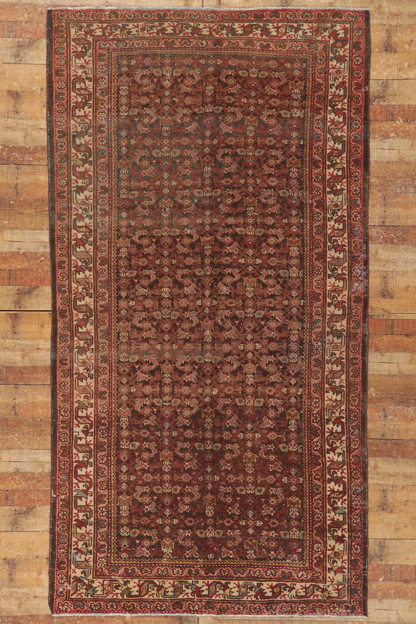 Antique Persian Mahal Gallery Rug For Sale 1