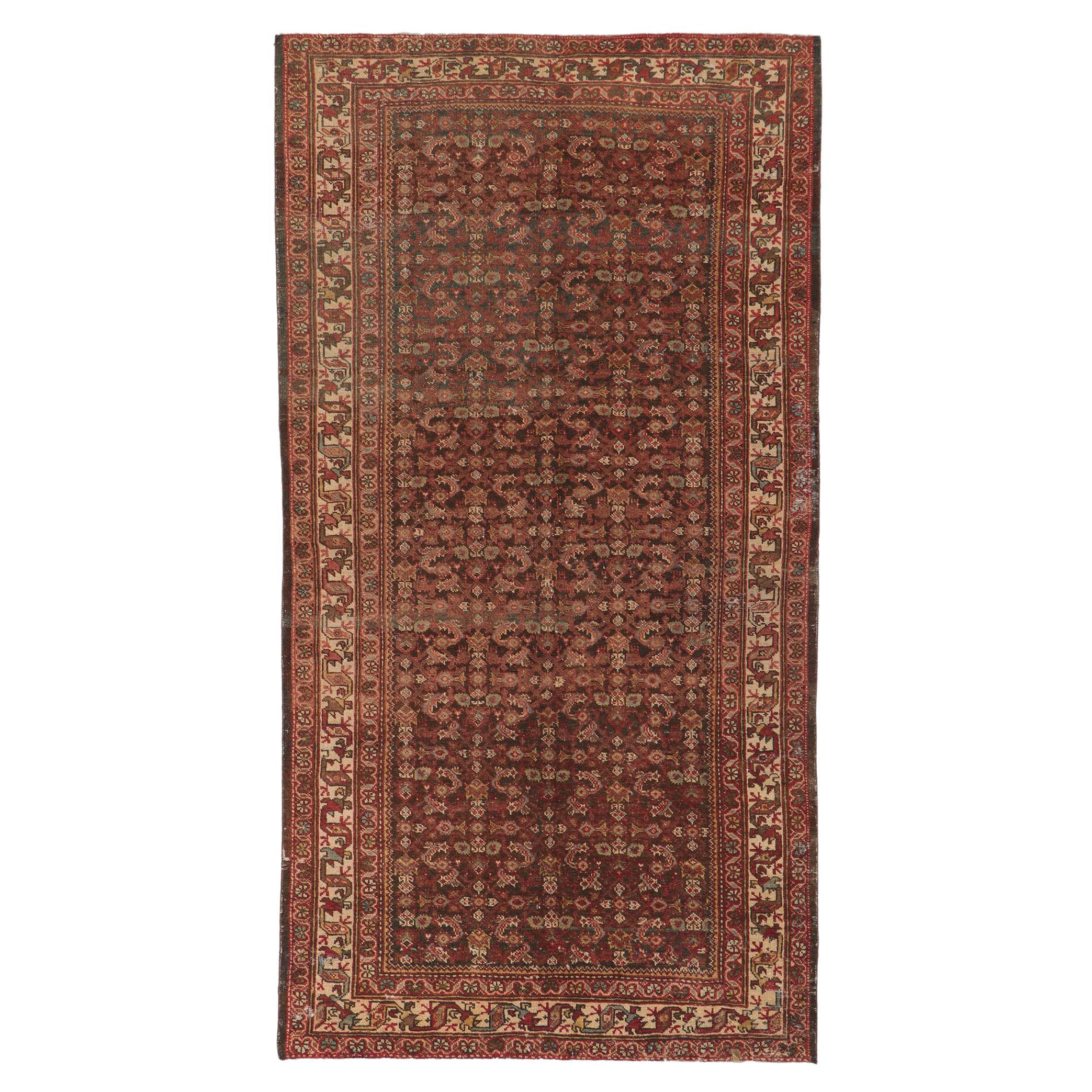 Antique Persian Mahal Gallery Rug For Sale