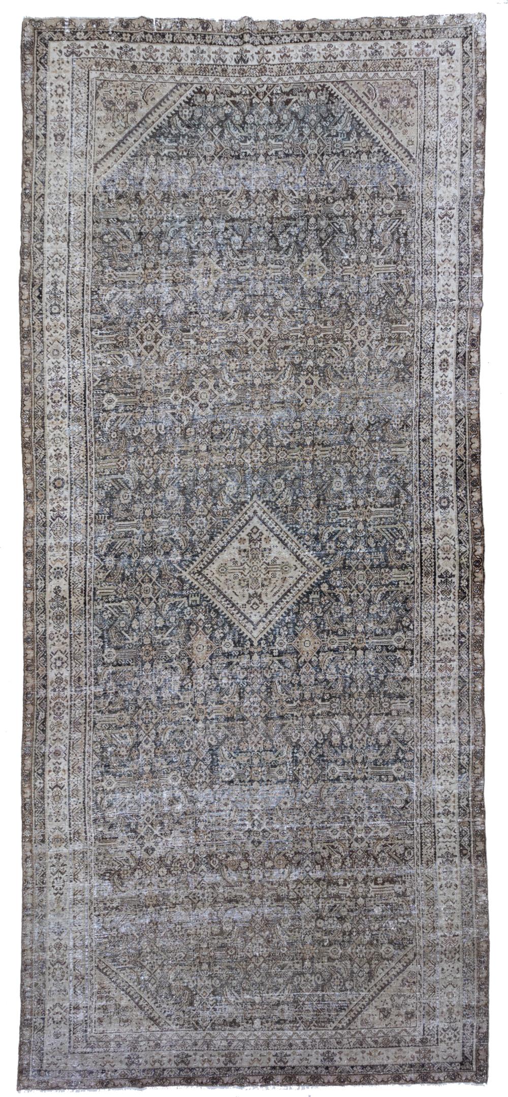 Other Antique Persian Mahal Gallery Runner Rug For Sale