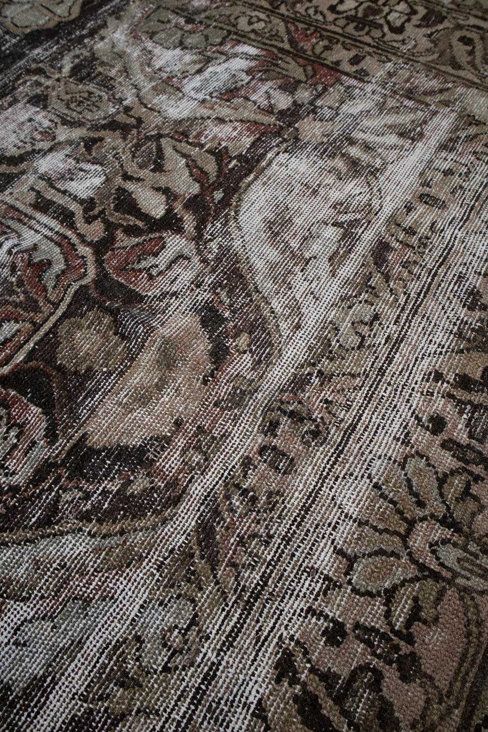 Hand-Woven Antique Persian Mahal Gallery Runner Rug For Sale