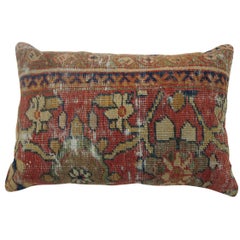 Antique Persian Mahal Lumbar Rug Pillow