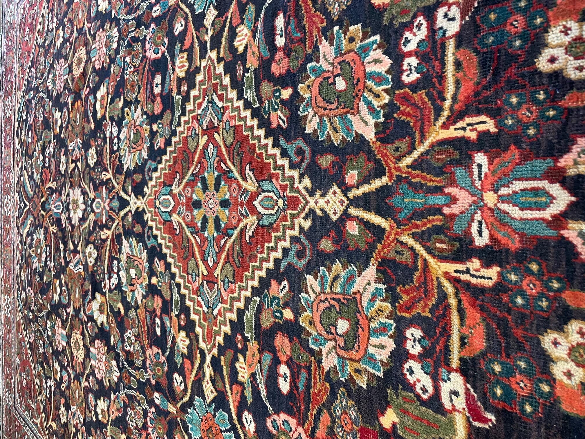 Hand-Knotted Antique Persian Mahal 10' 10