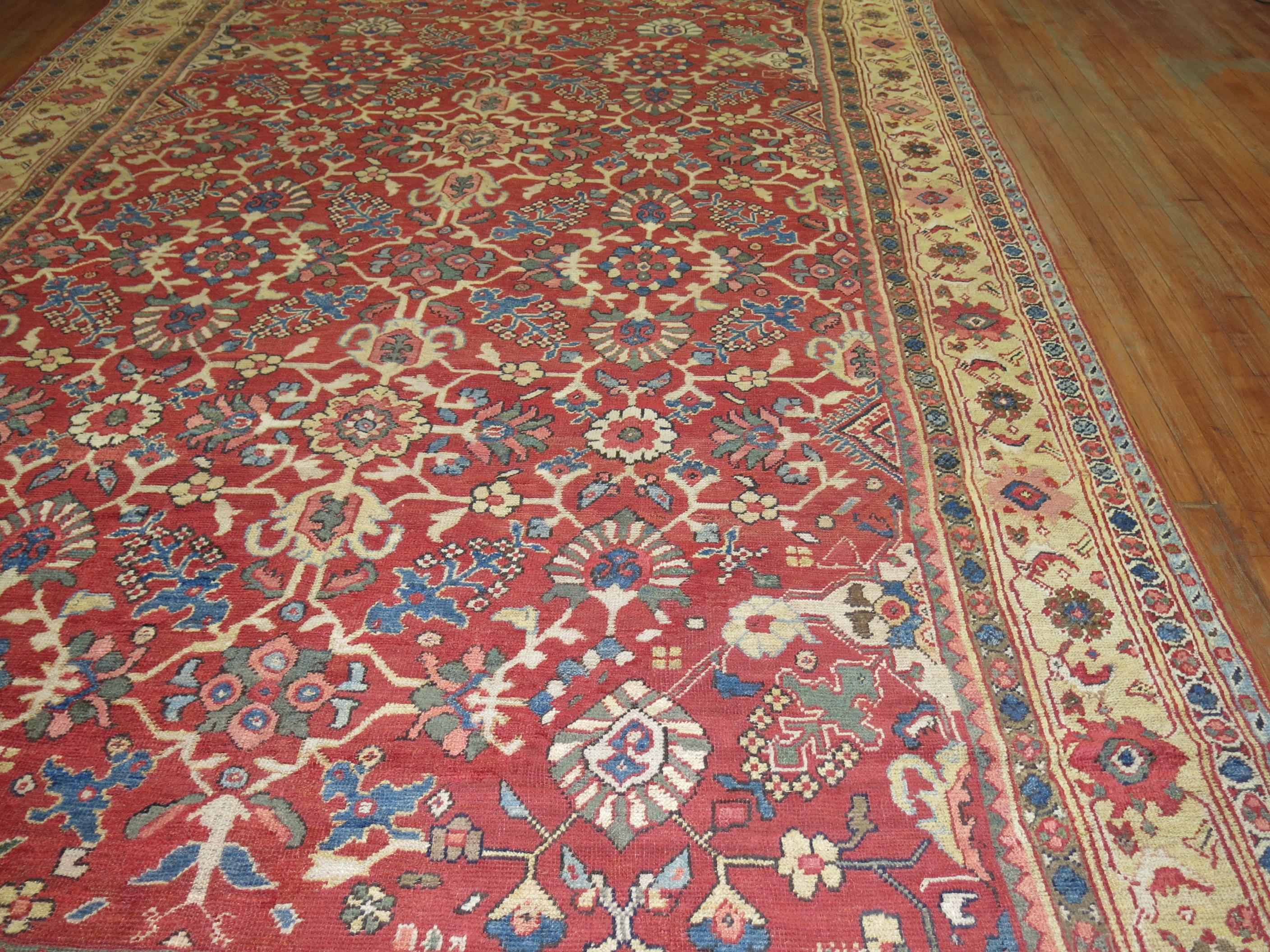 Zabihi Collection Antique Persian Mahal  Rug For Sale 3