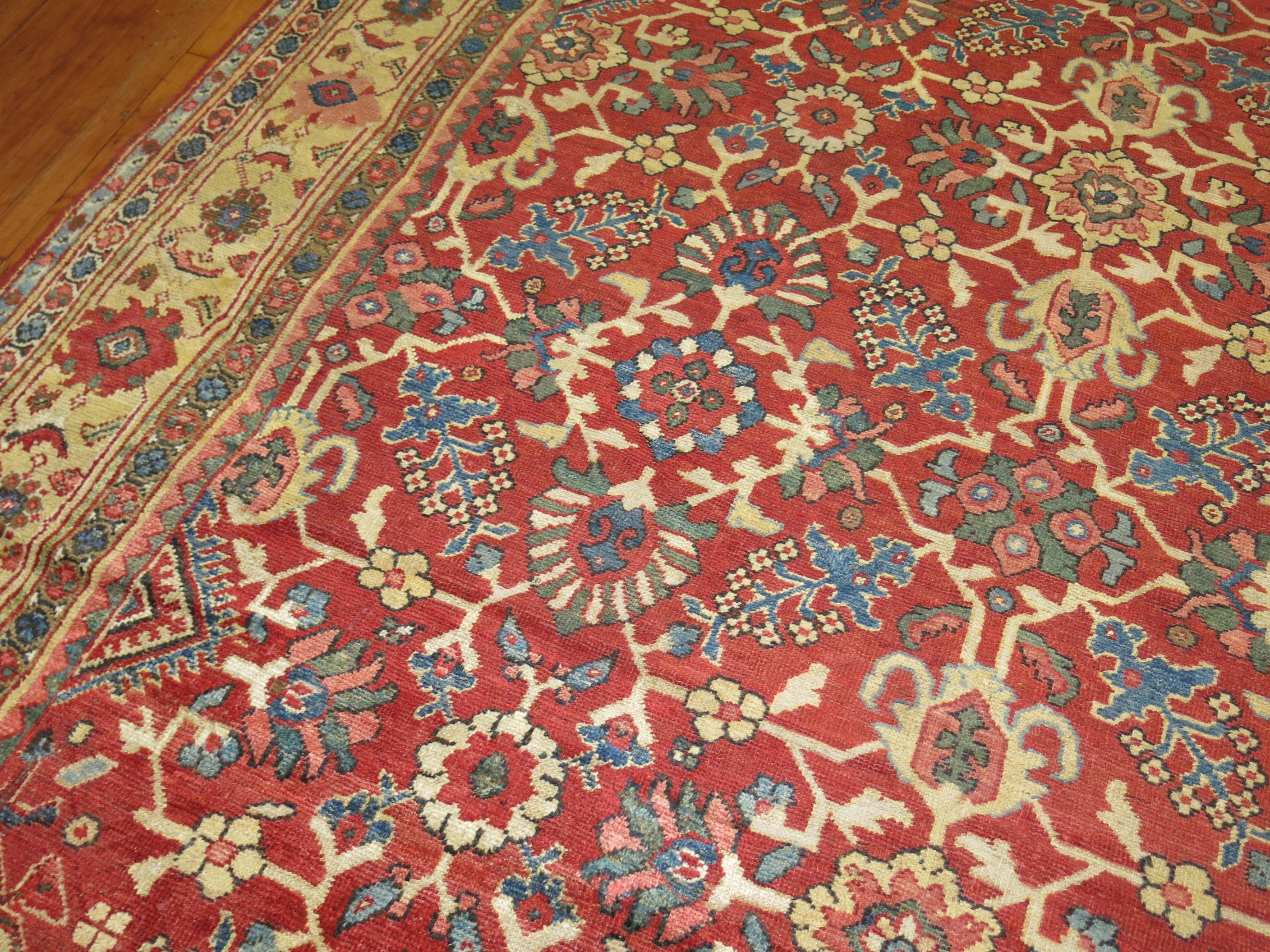 Zabihi Collection Antique Persian Mahal  Rug For Sale 4