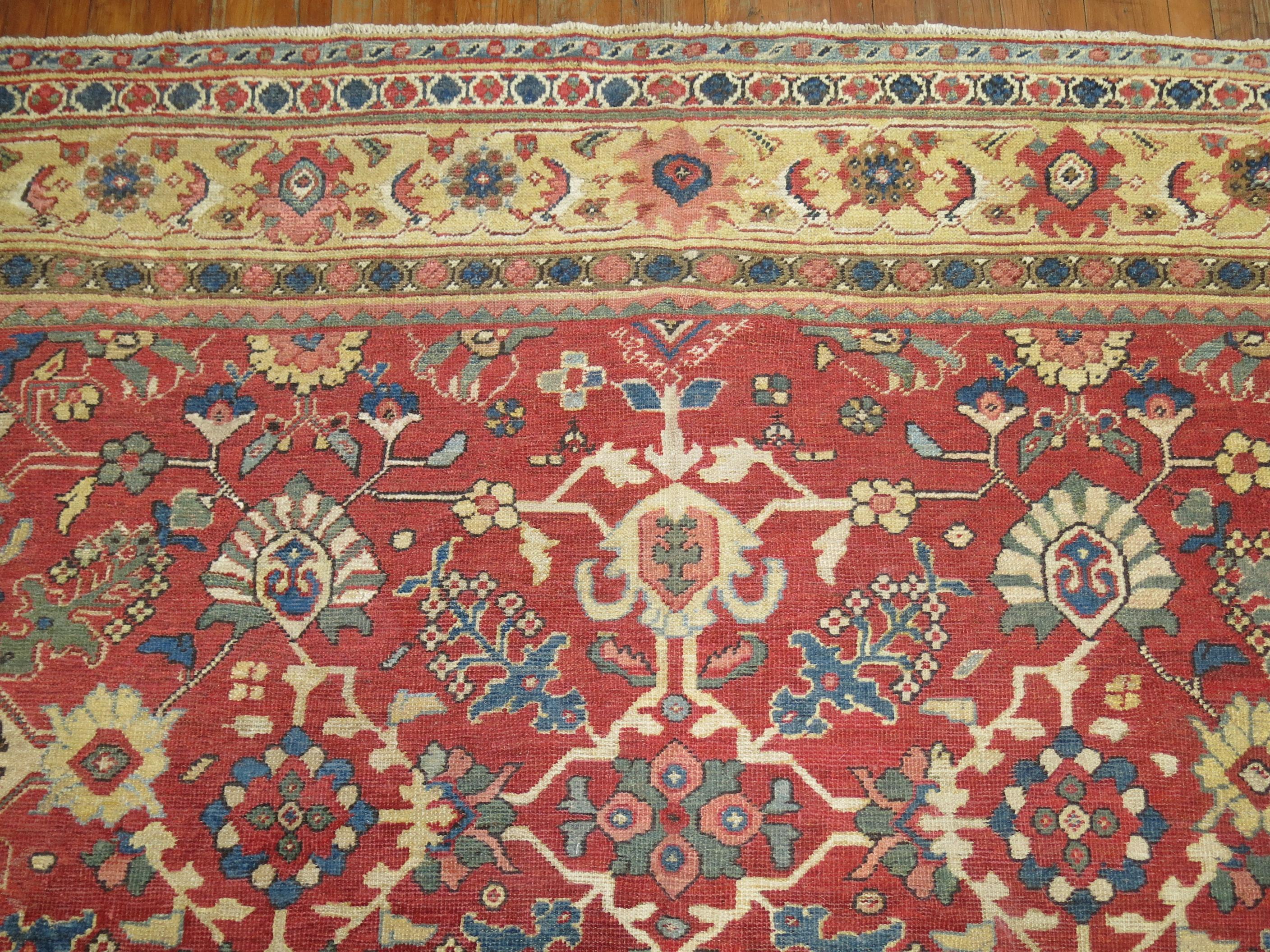 Zabihi Collection Antique Persian Mahal  Rug For Sale 5