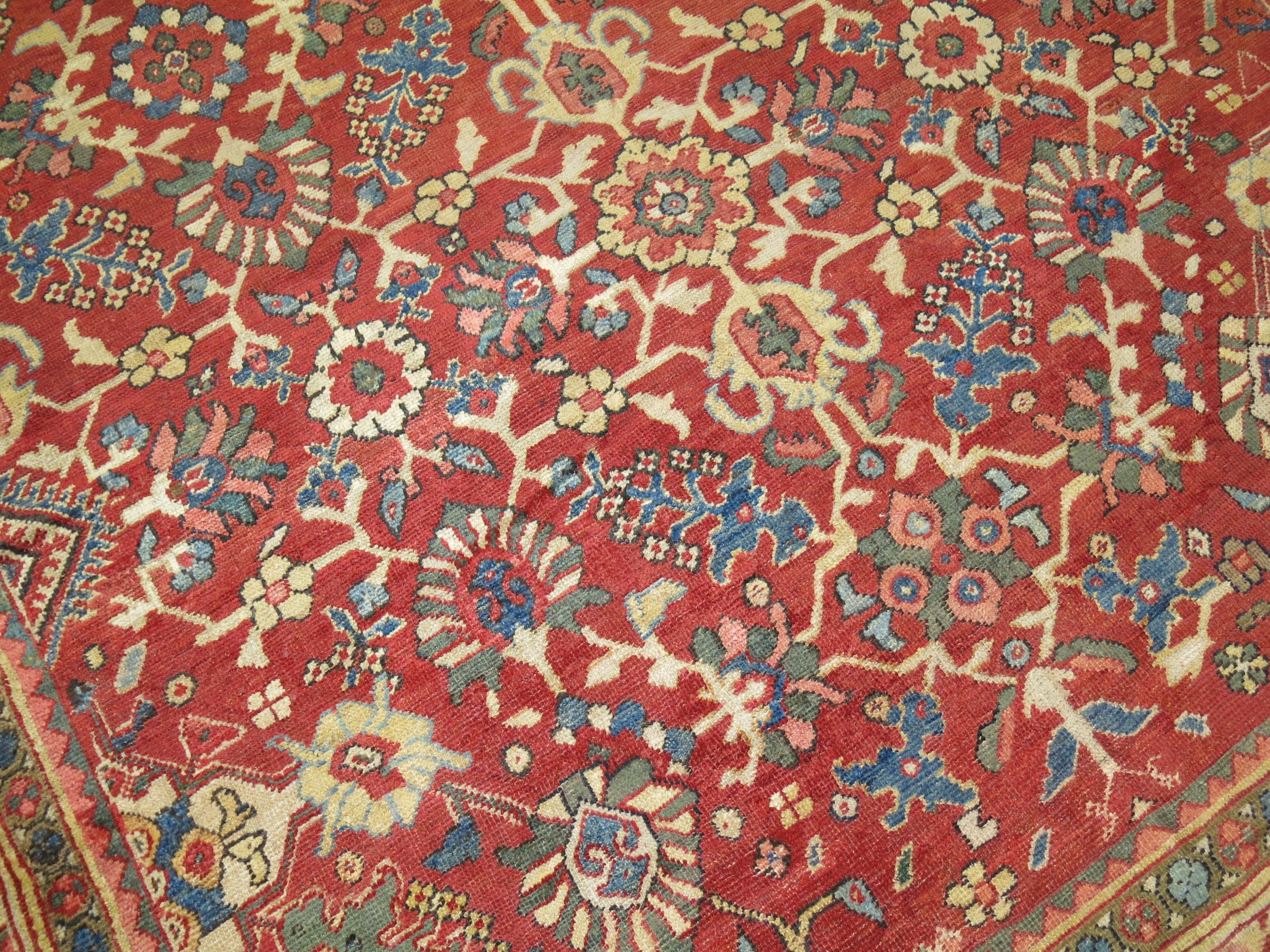 Zabihi Collection Antique Persian Mahal  Rug For Sale 8