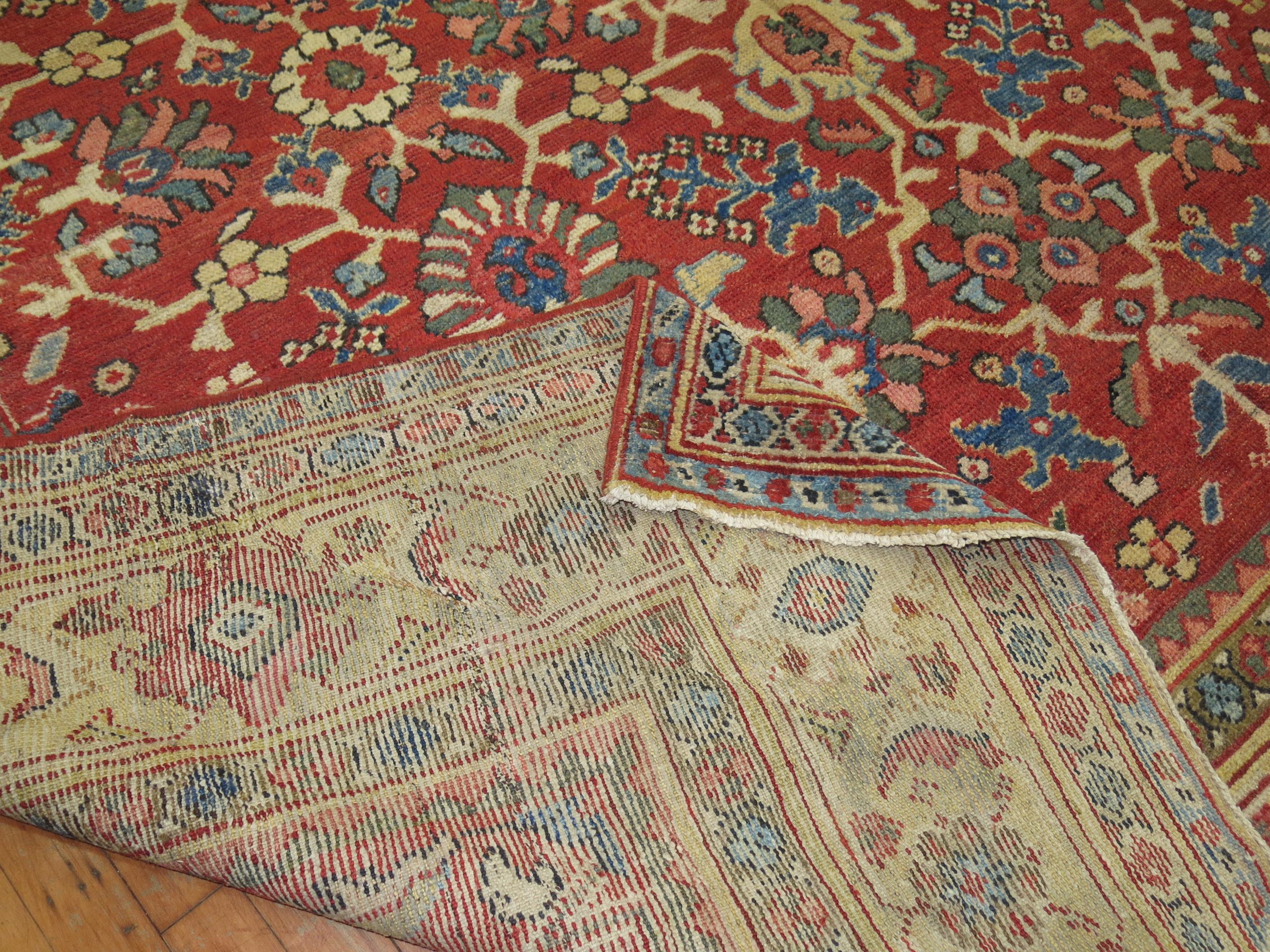 20th Century Zabihi Collection Antique Persian Mahal  Rug For Sale