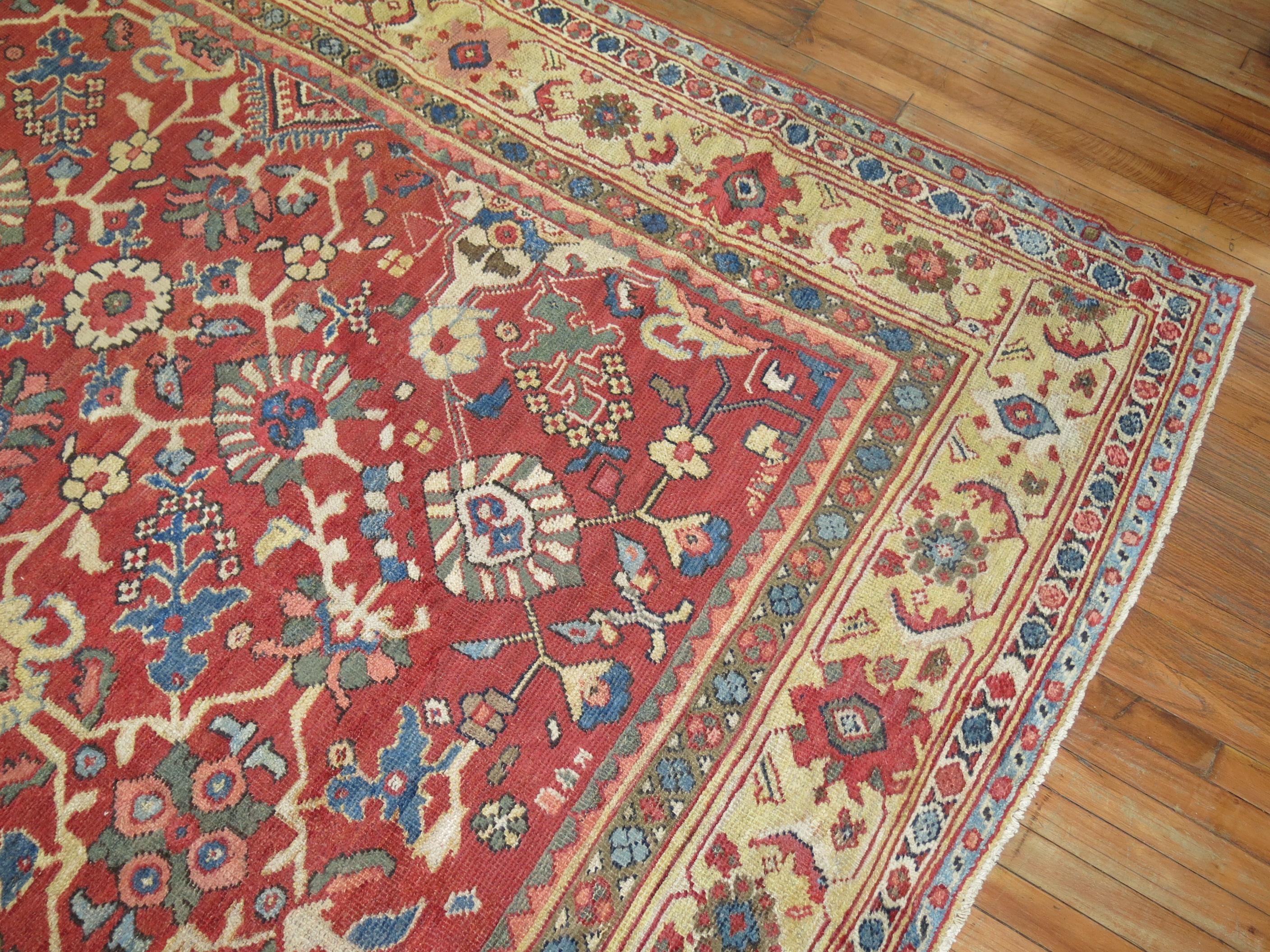 Wool Zabihi Collection Antique Persian Mahal  Rug For Sale