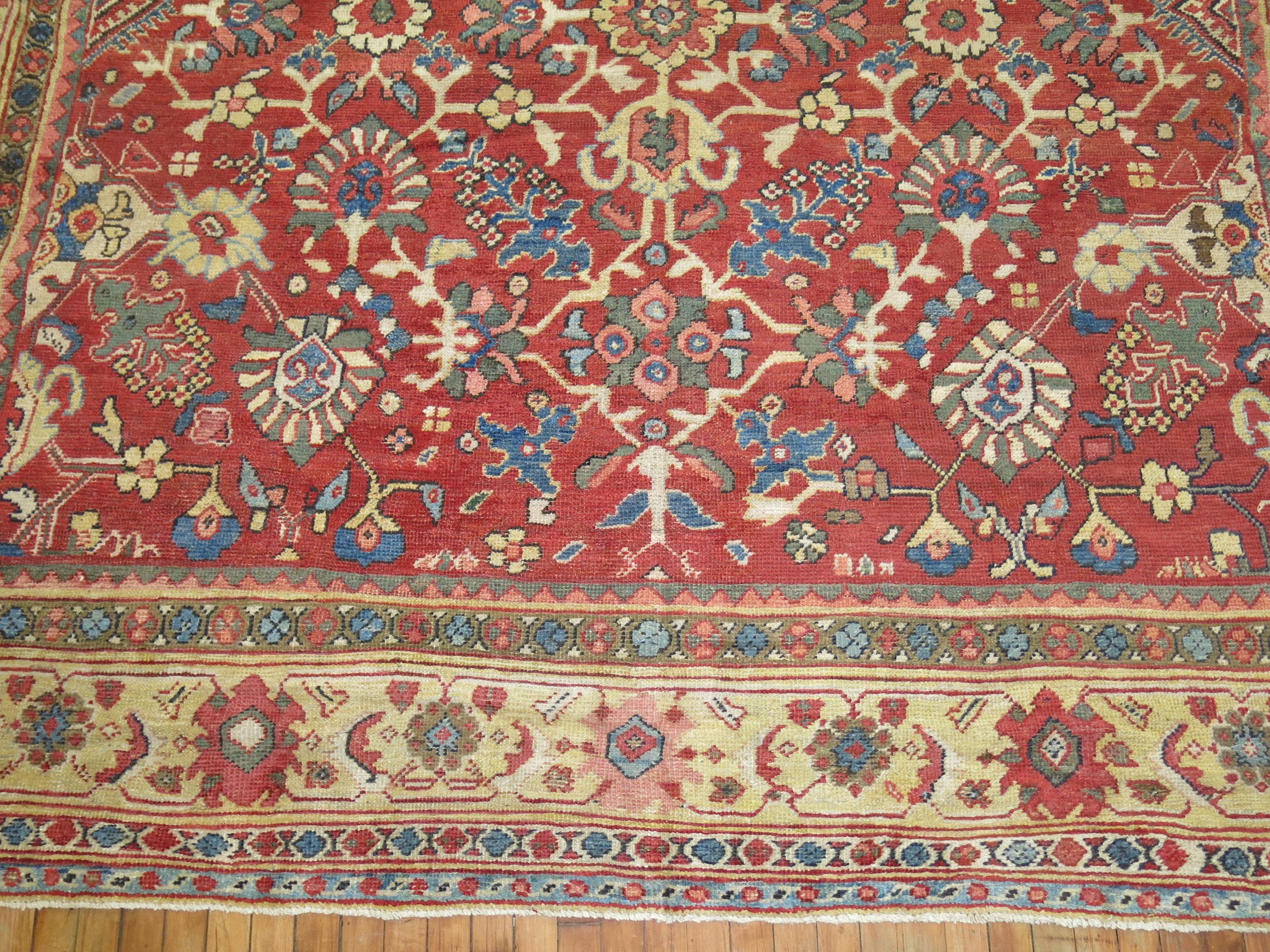 Zabihi Collection Antique Persian Mahal  Rug For Sale 1