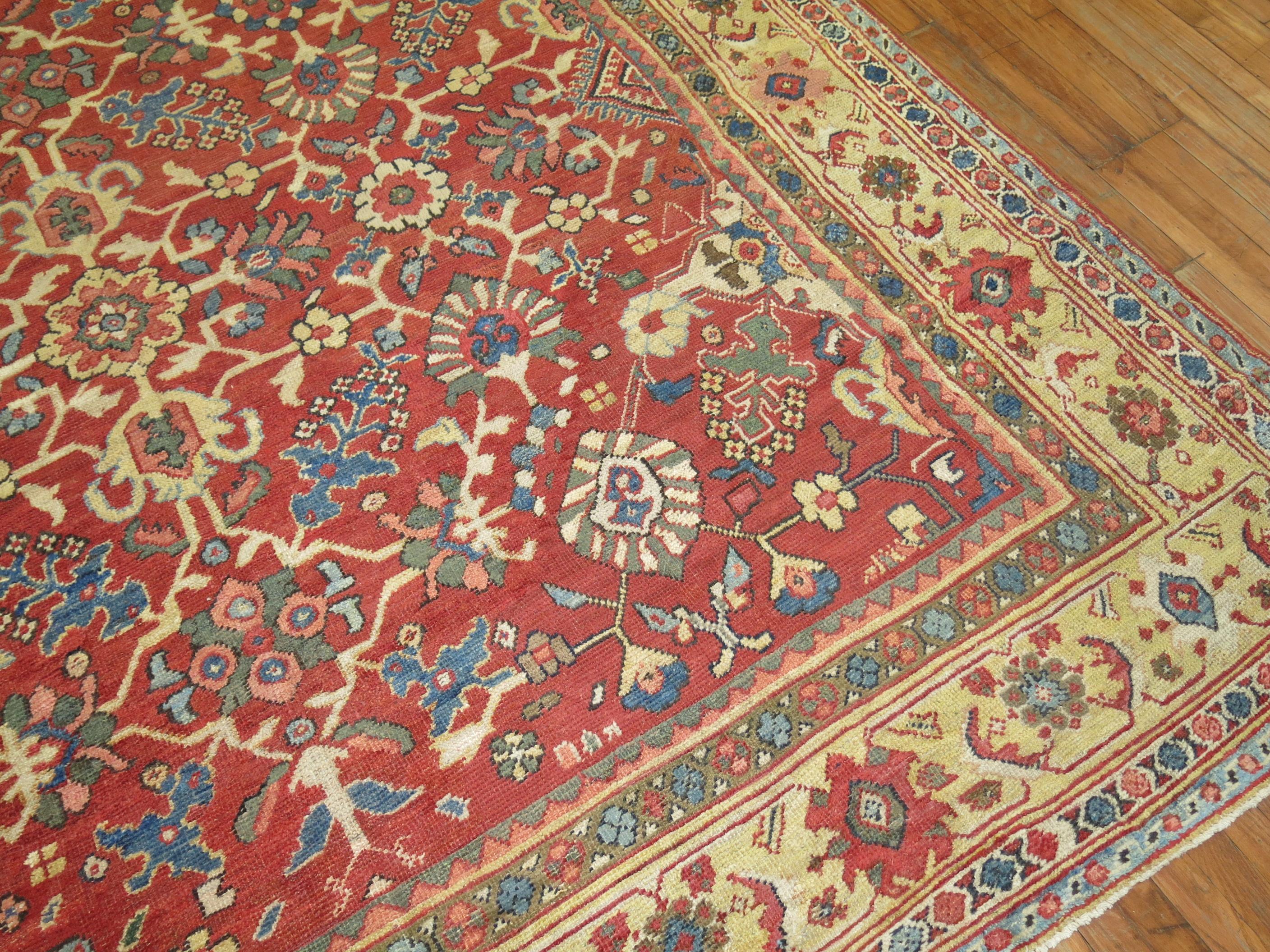 Zabihi Collection Antique Persian Mahal  Rug For Sale 2