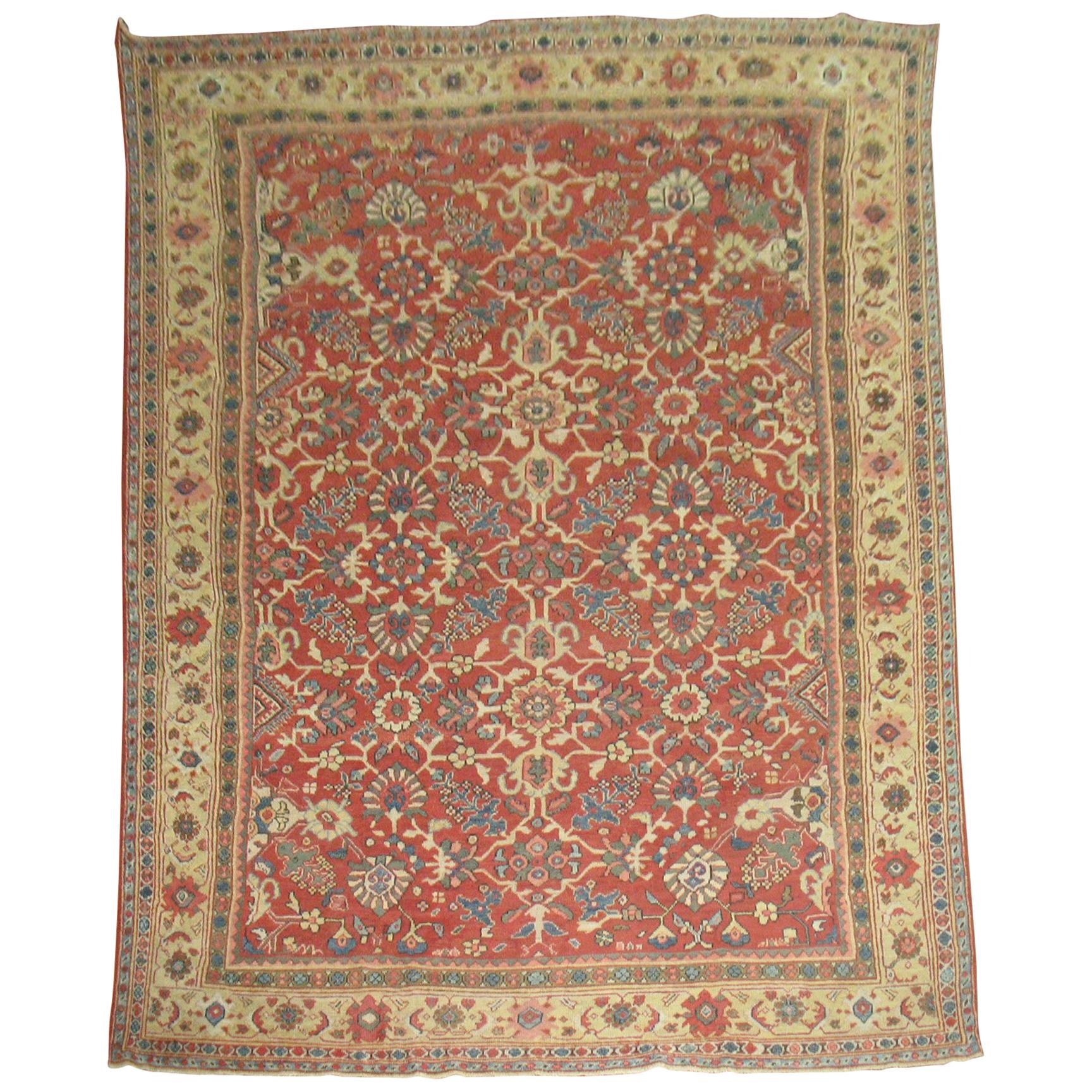 Zabihi Collection Antique Persian Mahal  Rug For Sale