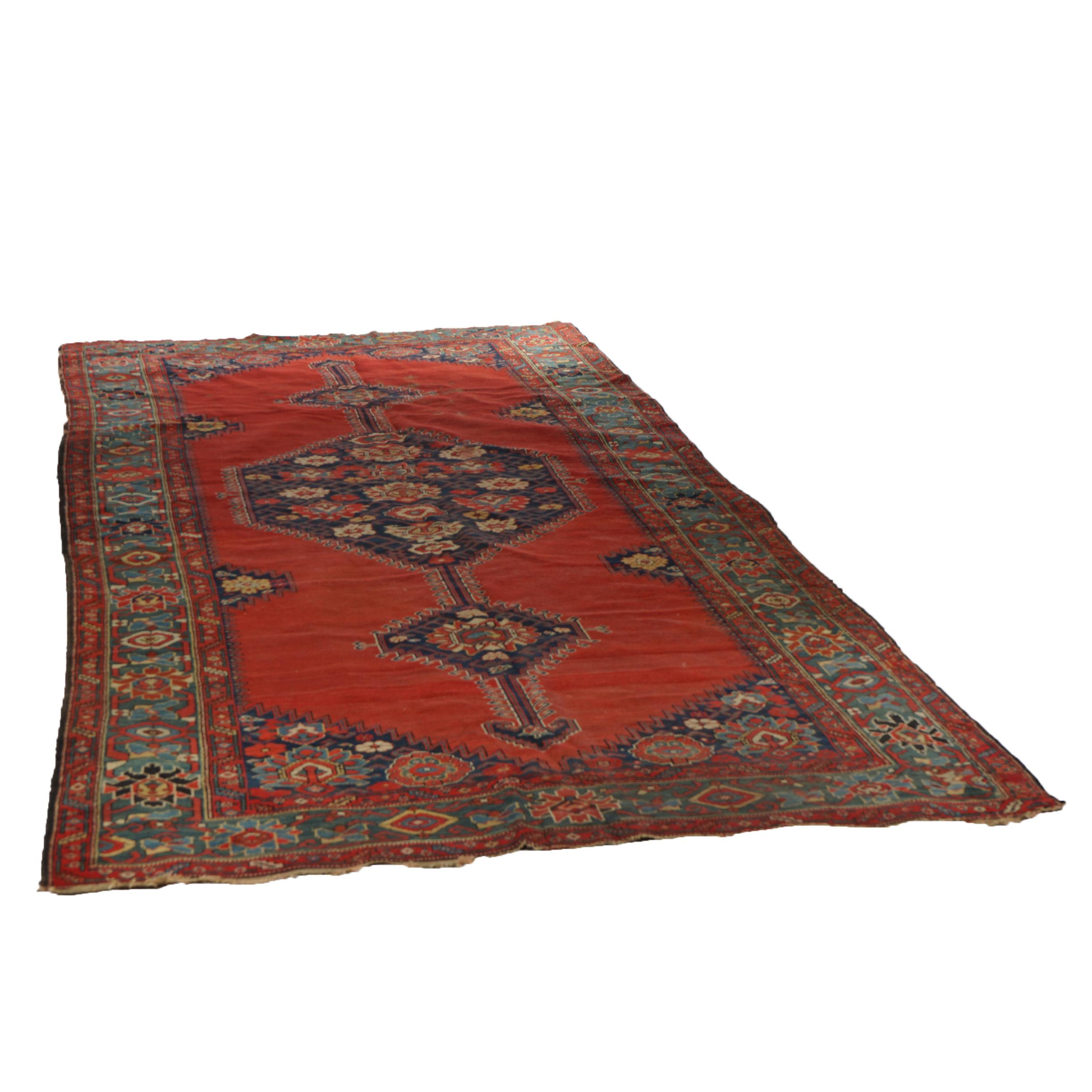Antiker persischer Mahal-Teppich aus orientalischer Wolle, um 1920 im Angebot 5