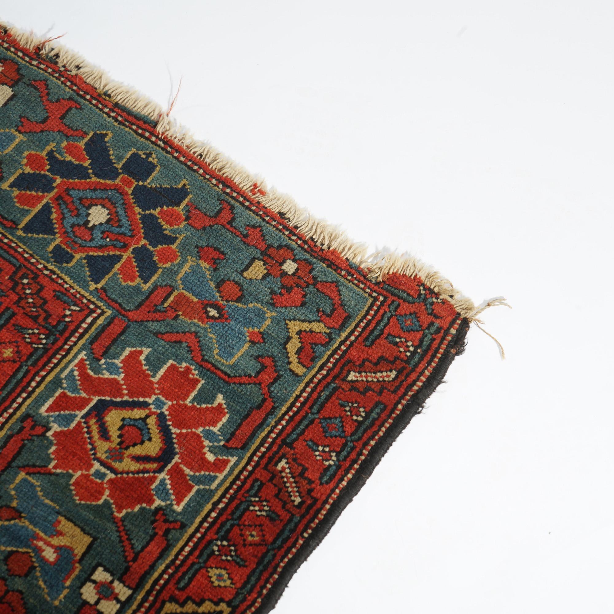Antiker persischer Mahal-Teppich aus orientalischer Wolle, um 1920 im Angebot 6