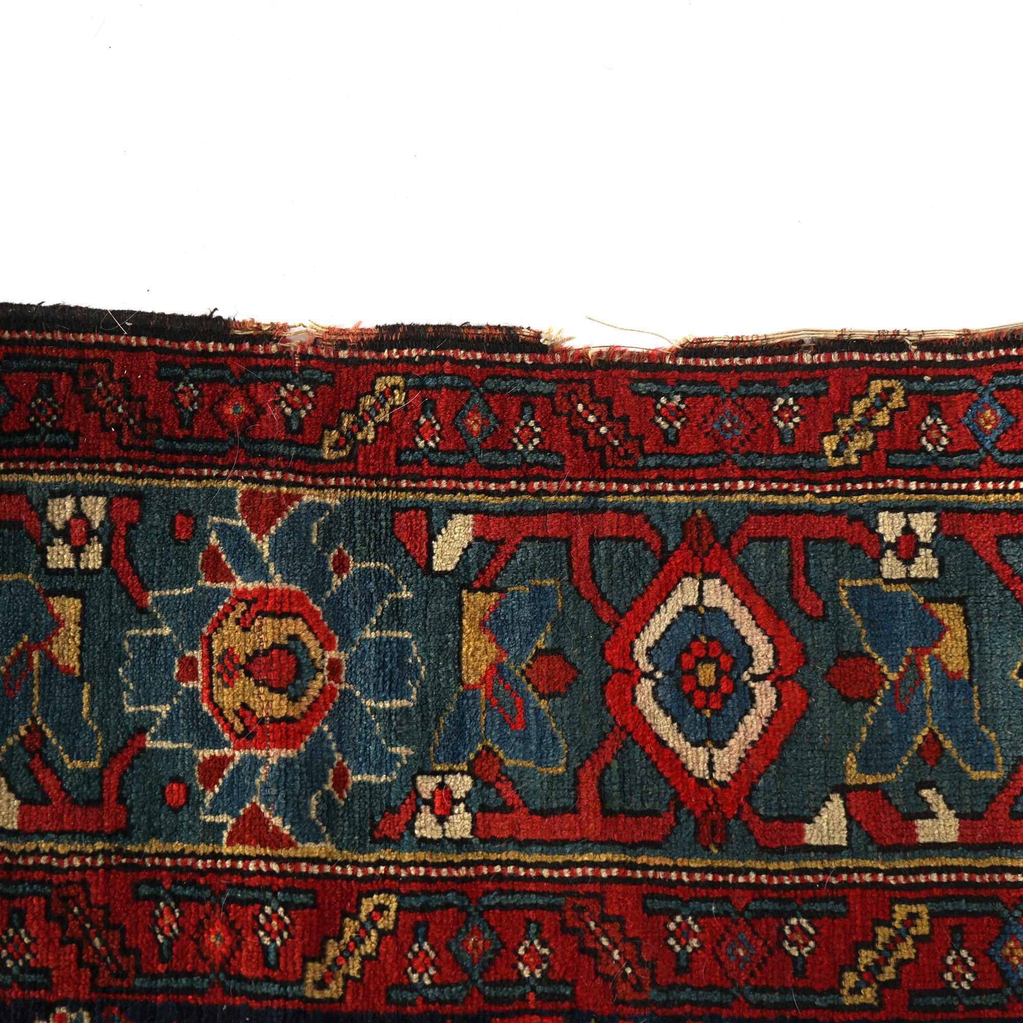 Antiker persischer Mahal-Teppich aus orientalischer Wolle, um 1920 im Angebot 8