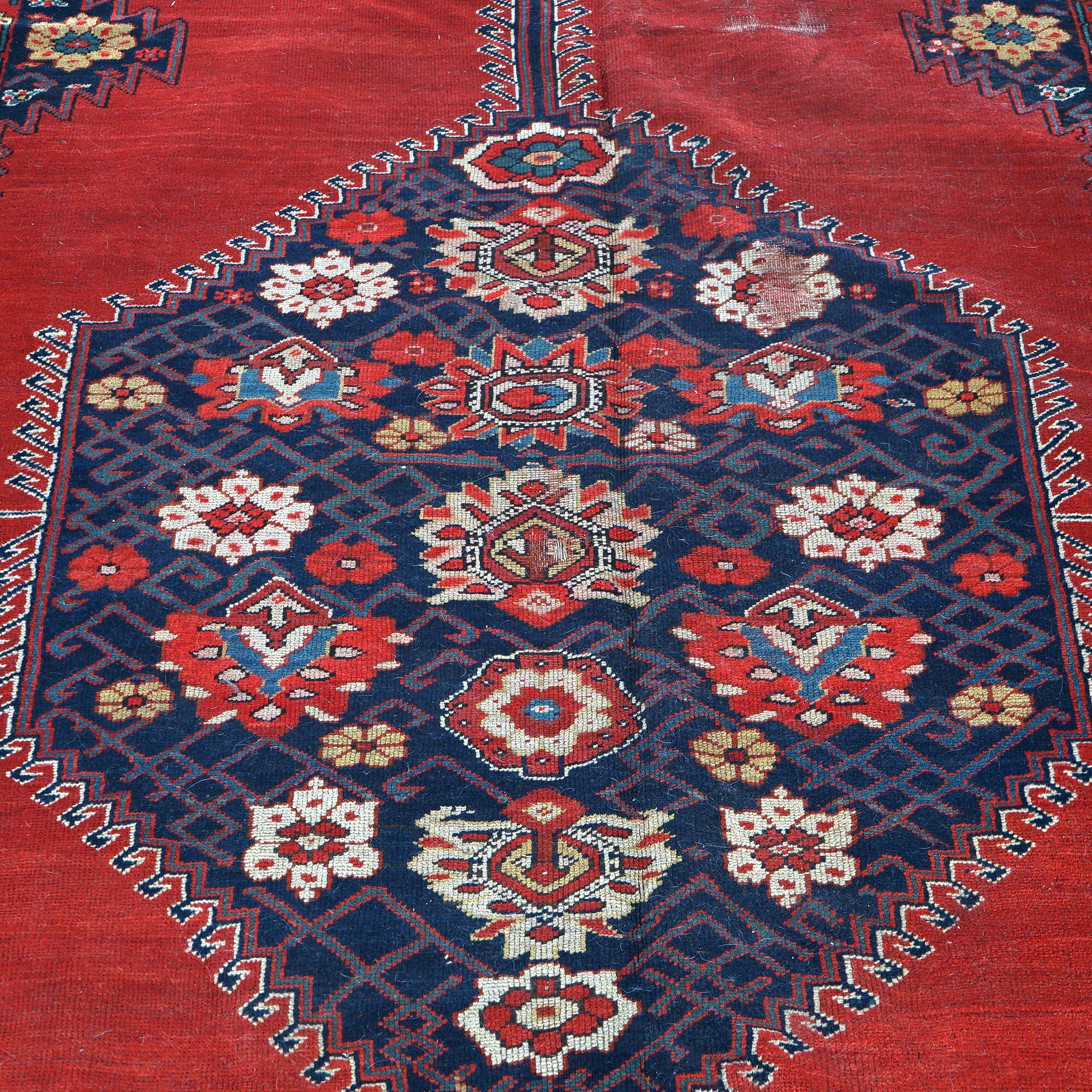 Antiker persischer Mahal-Teppich aus orientalischer Wolle, um 1920

Maße - 159