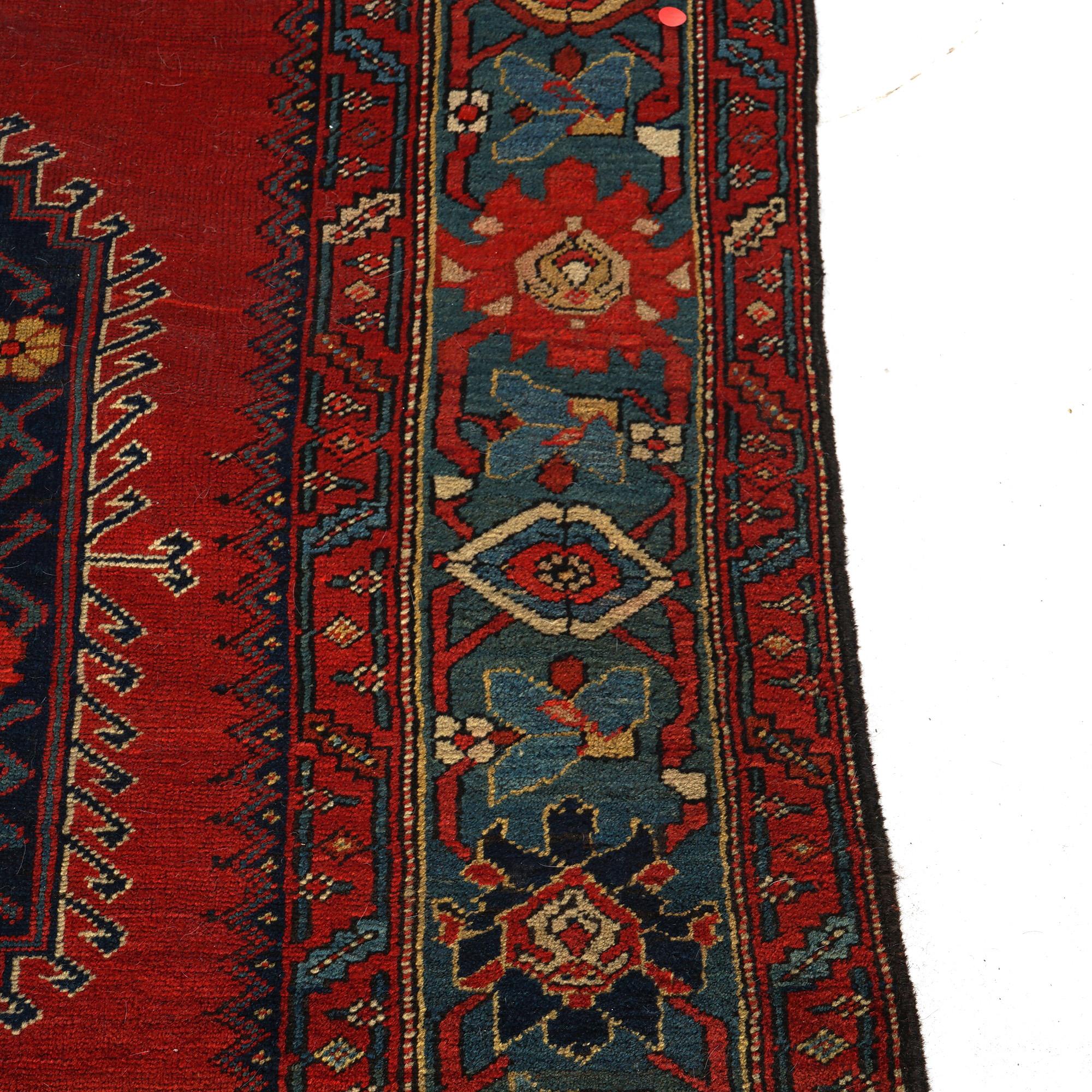Antiker persischer Mahal-Teppich aus orientalischer Wolle, um 1920 im Angebot 3