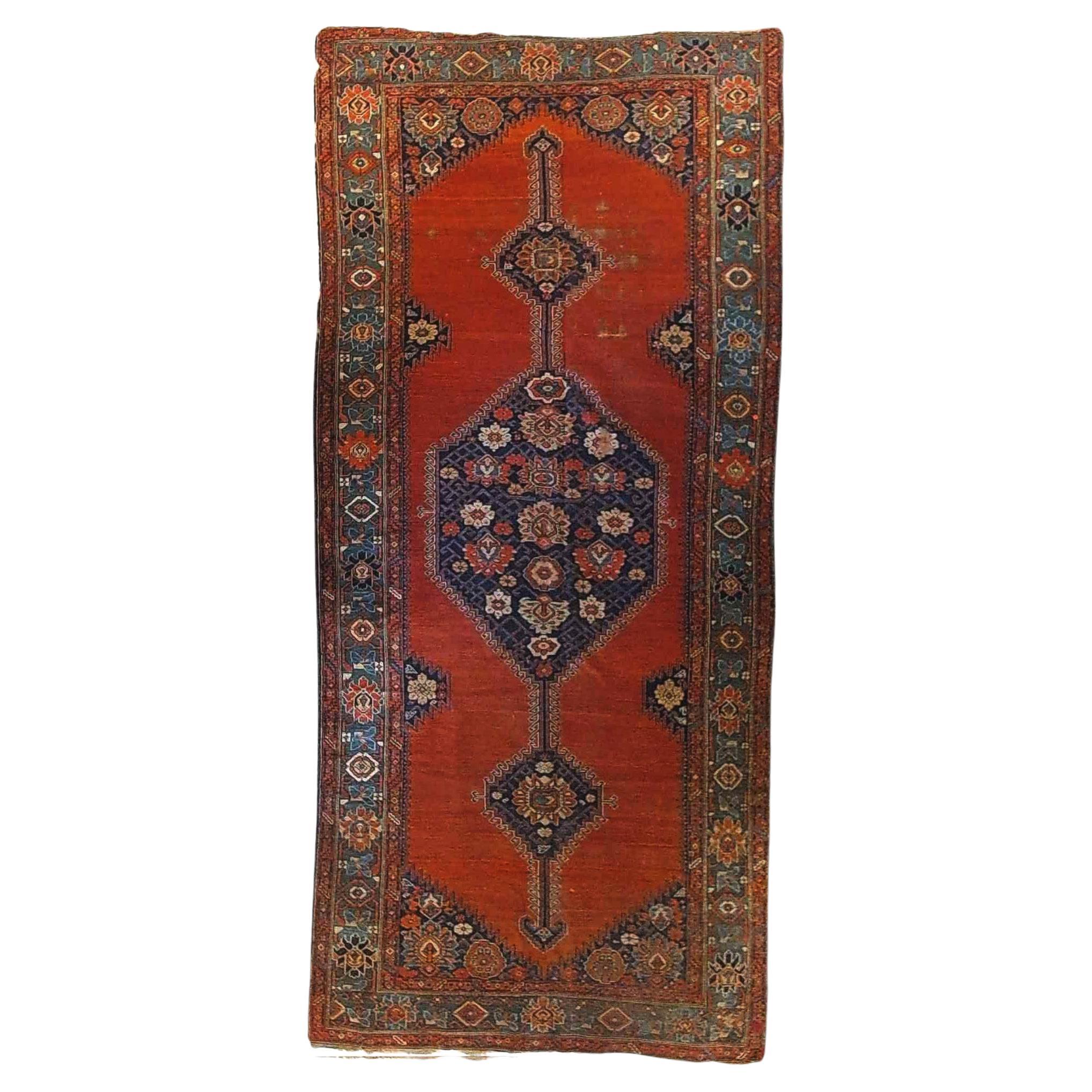 Antiker persischer Mahal-Teppich aus orientalischer Wolle, um 1920