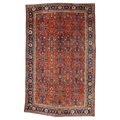 Antique Persian Mahal Rug with Jacobean Style, 11'01 x 17'07