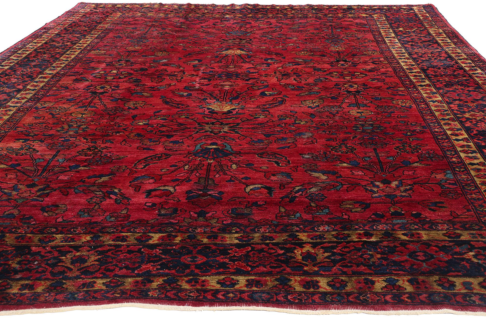 Tabriz 1920's Persian Mahal Carpet with Traditional Style For Sale