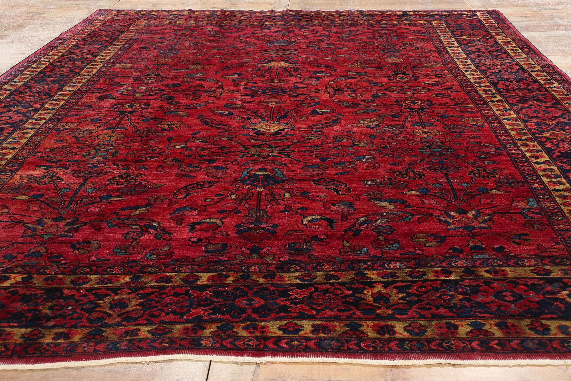 1920's Persian Mahal Carpet with Traditional Style For Sale 1