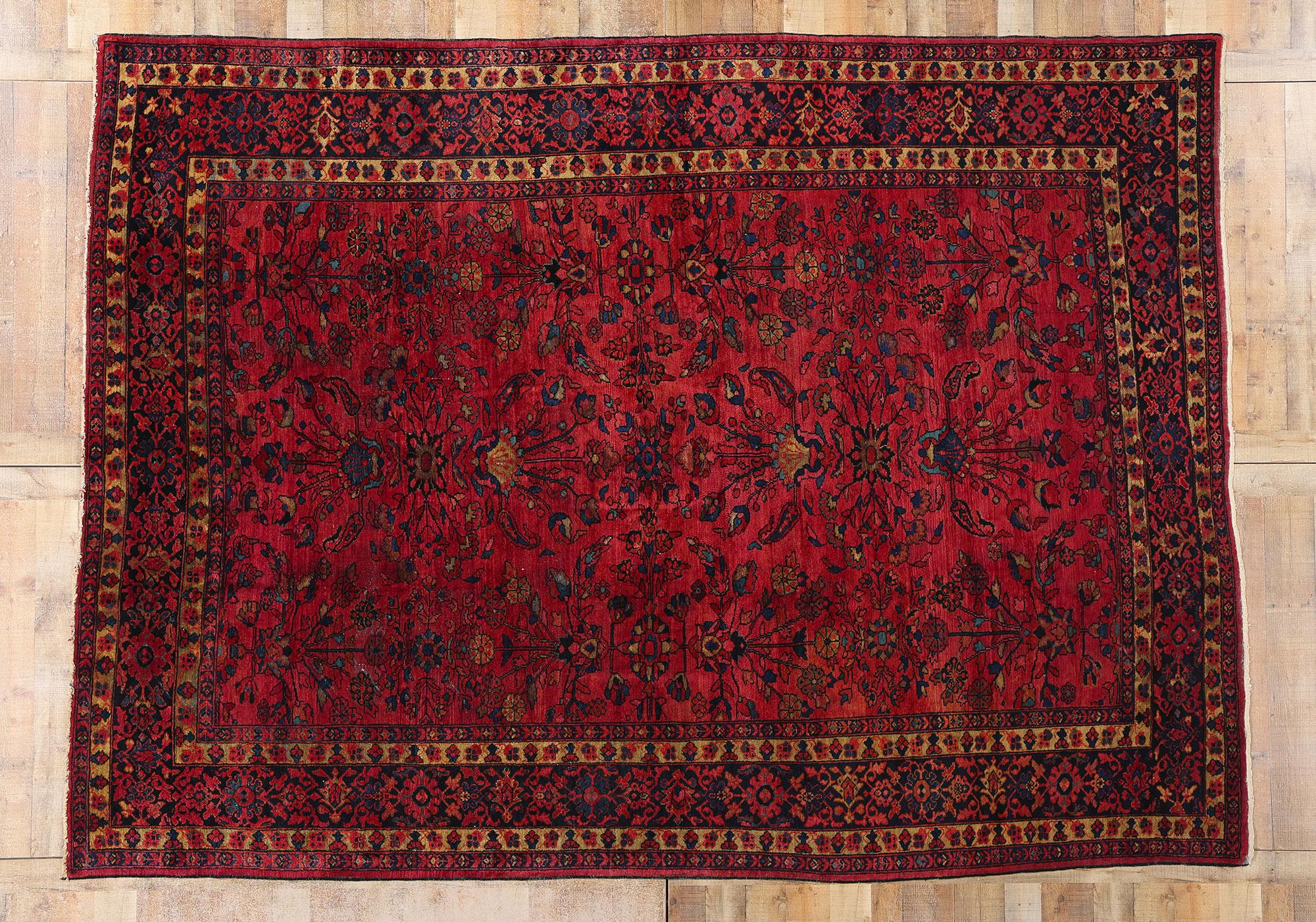 1920's Persian Mahal Carpet with Traditional Style For Sale 2
