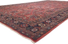 Antique Persian Mahal Rug, 10'09 x 18'09