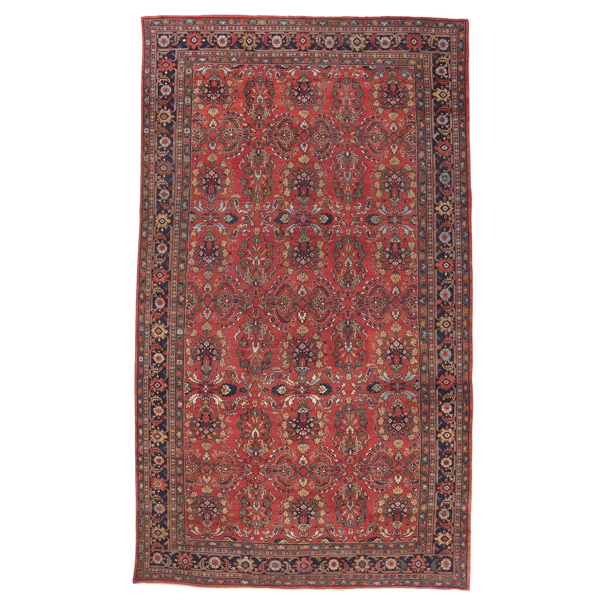 Tapis persan ancien Mahal, 10'09 x 18'09
