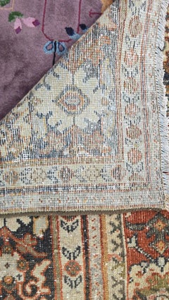 Antique Persian Mahal Rug, Hand-Knotted Wool, Floral, 1920, 10x11.6 ft