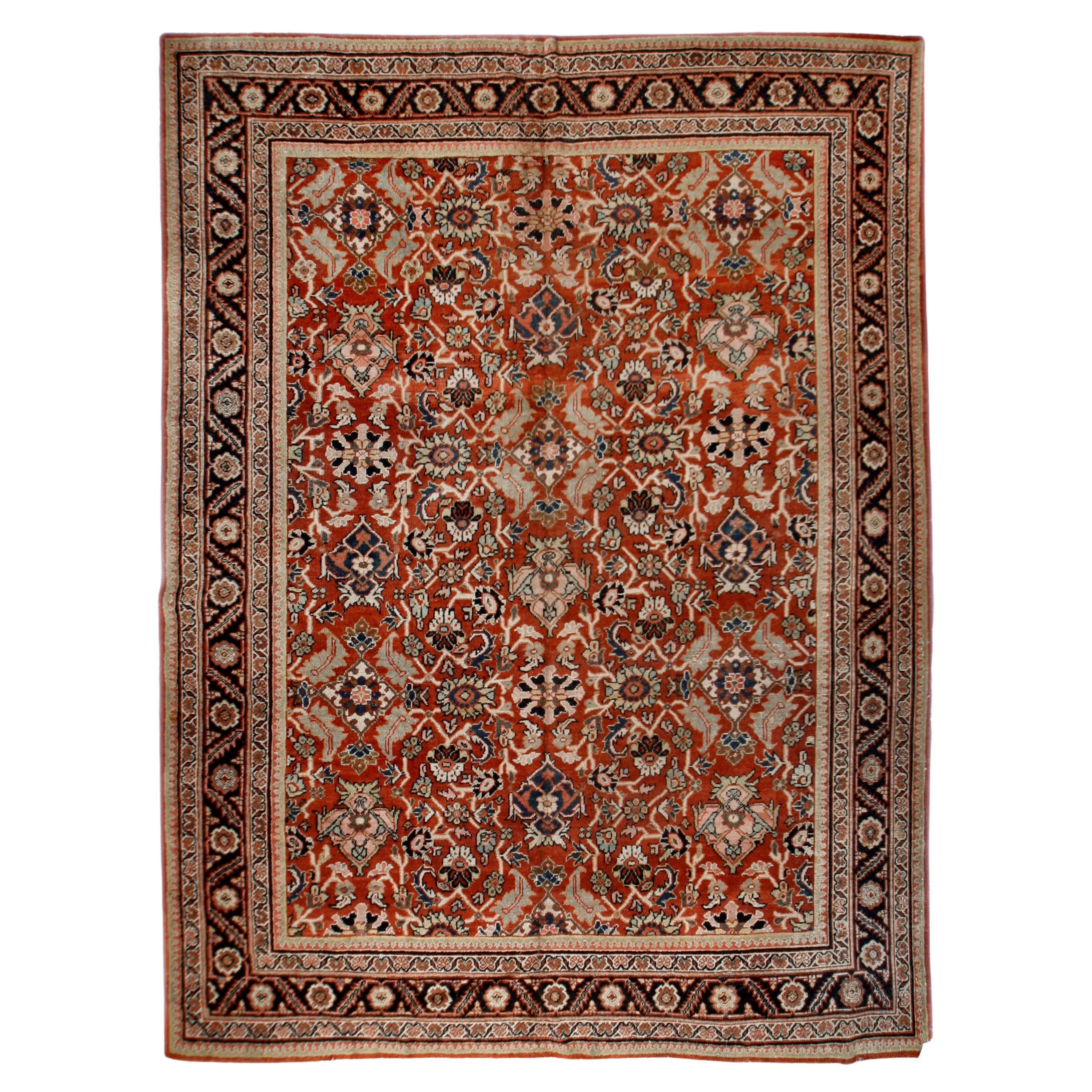 Tapis persan ancien Mahal 8''11 X 11''8