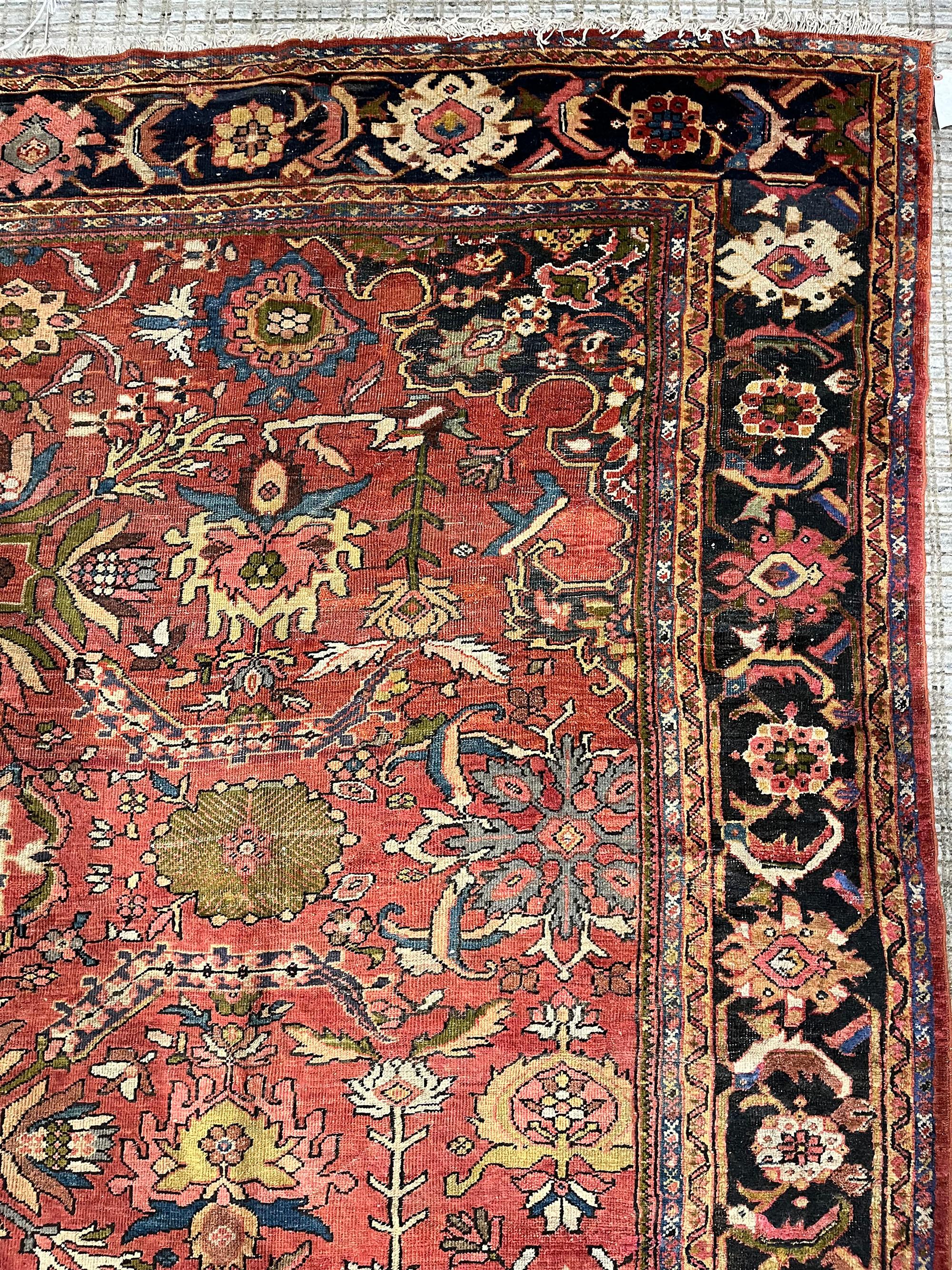 Antique Persian Mahal Rug, 9'2 x 12'8 For Sale 6