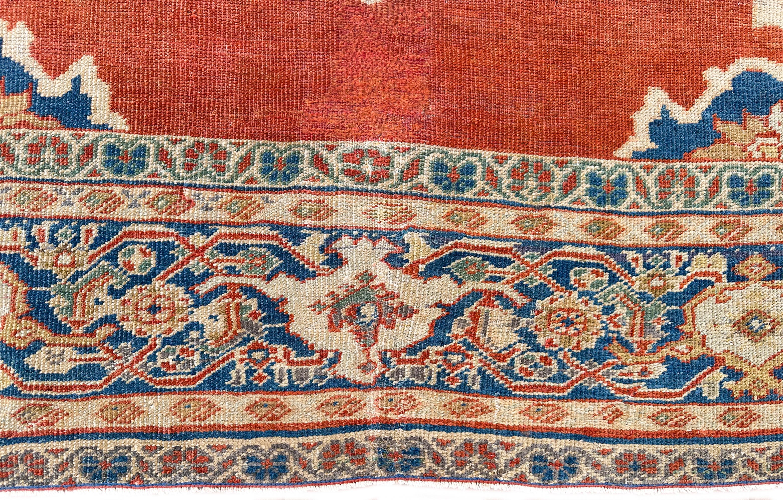 Antico tappeto persiano Mahal Antico tappeto Sultanabad Rugs Rust Geometrico, 1880 10x12 in vendita 3
